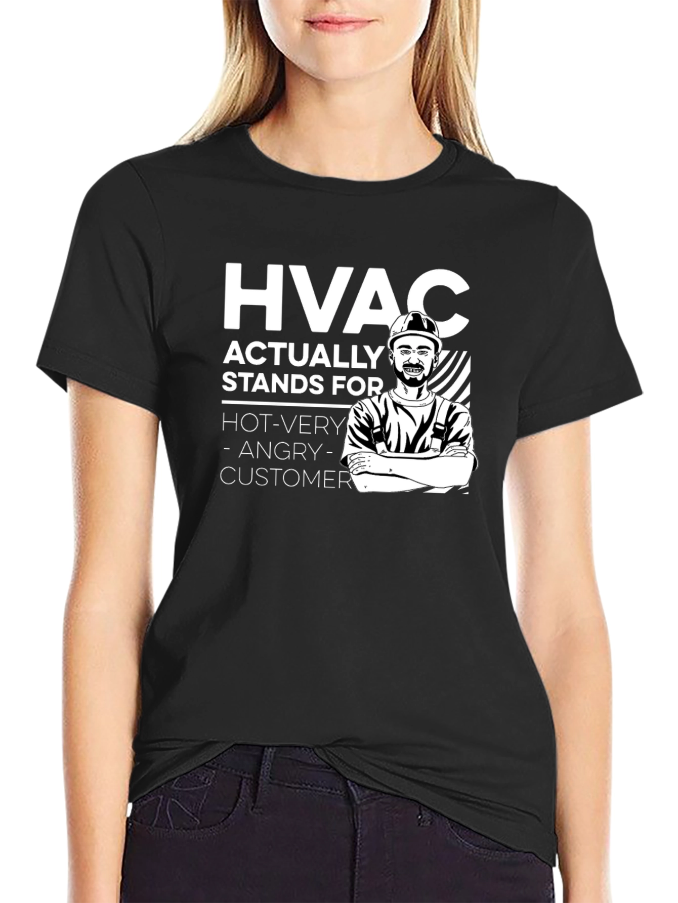 HVAC Funny T-Shirt - Hot Very Angry Customer