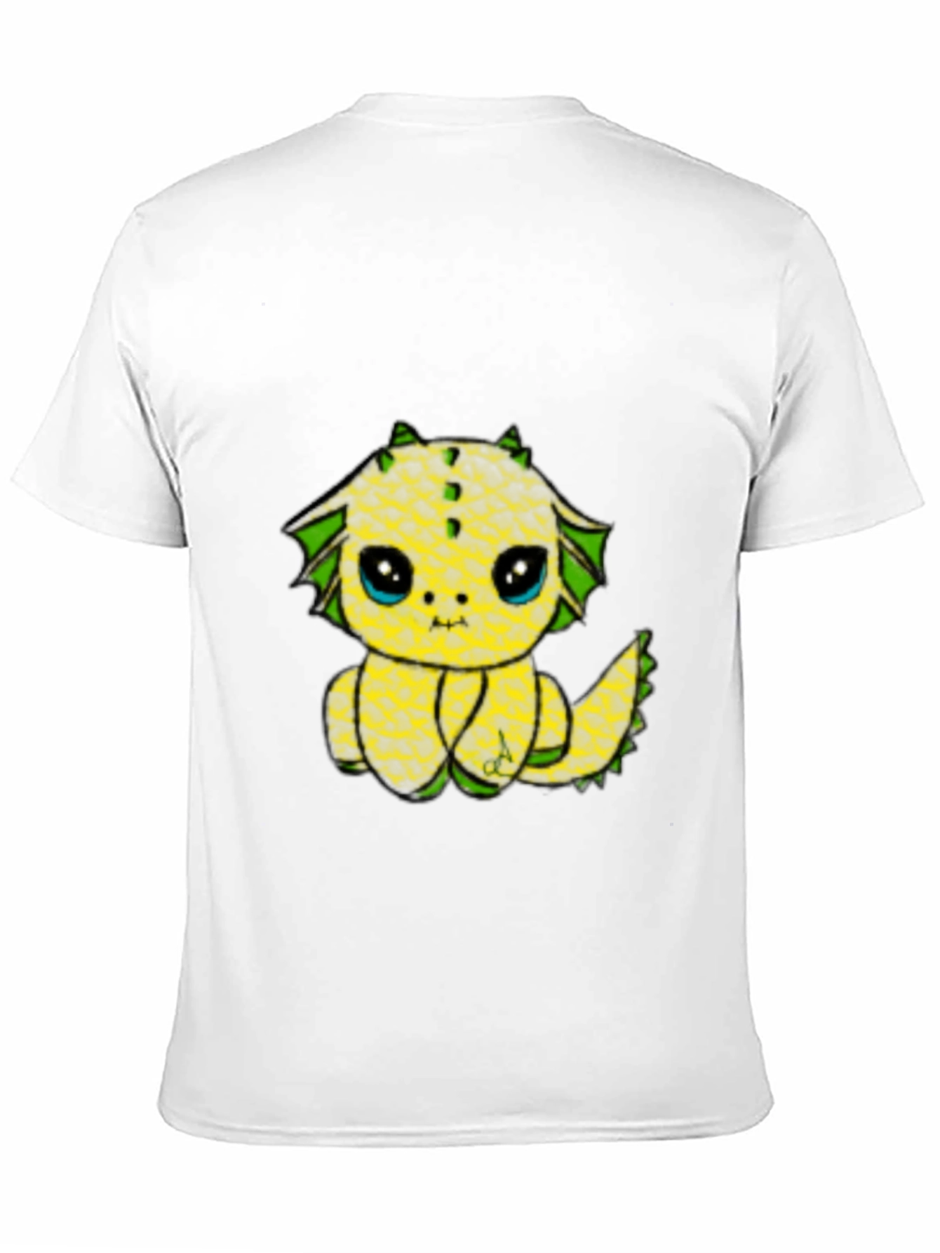 Cute Pineapple Dragon Graphic Tee - Black