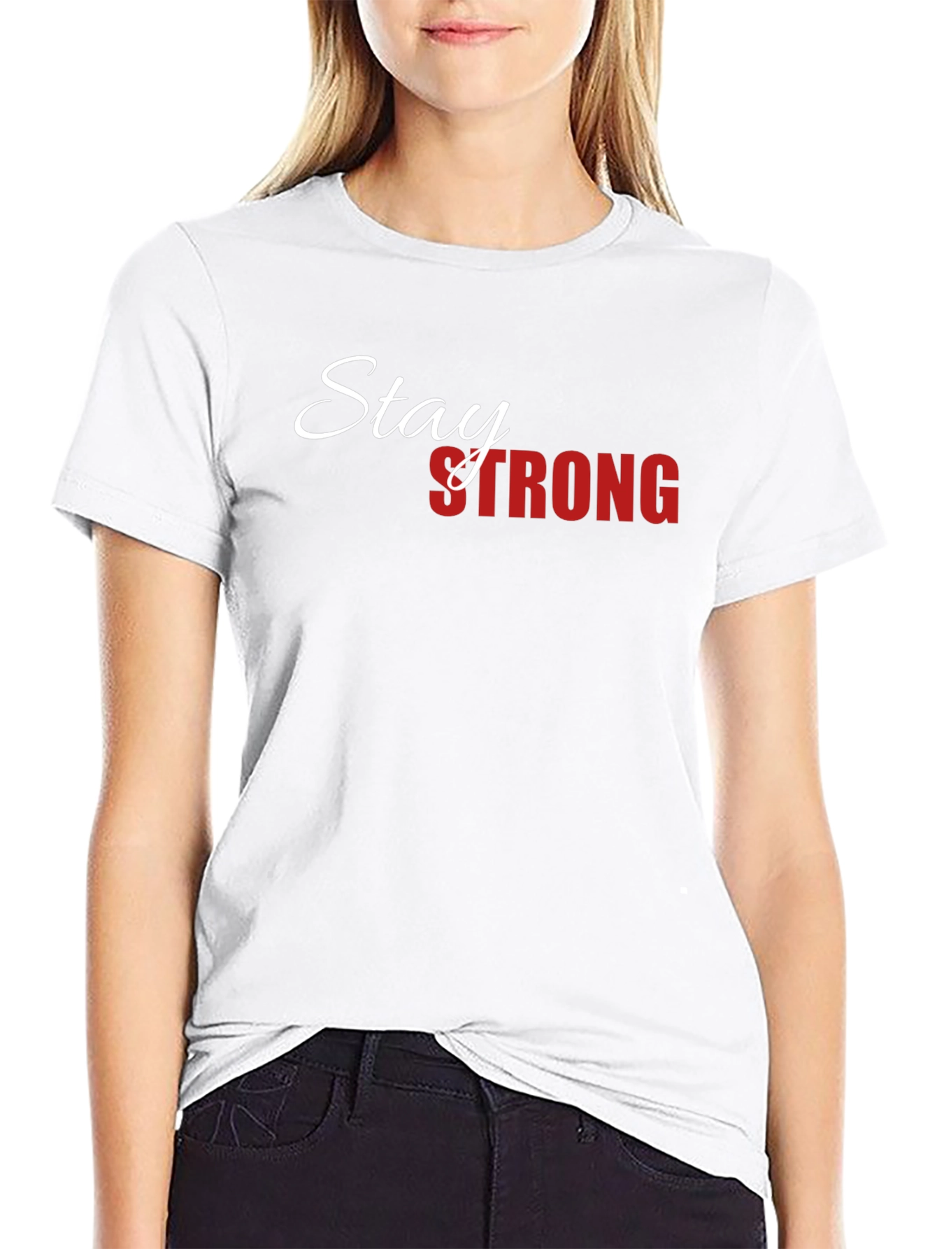 Stay Strong Graphic T-Shirt - Black