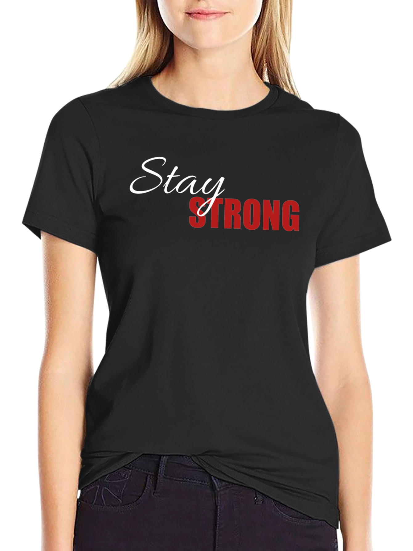 Stay Strong Graphic T-Shirt - Black