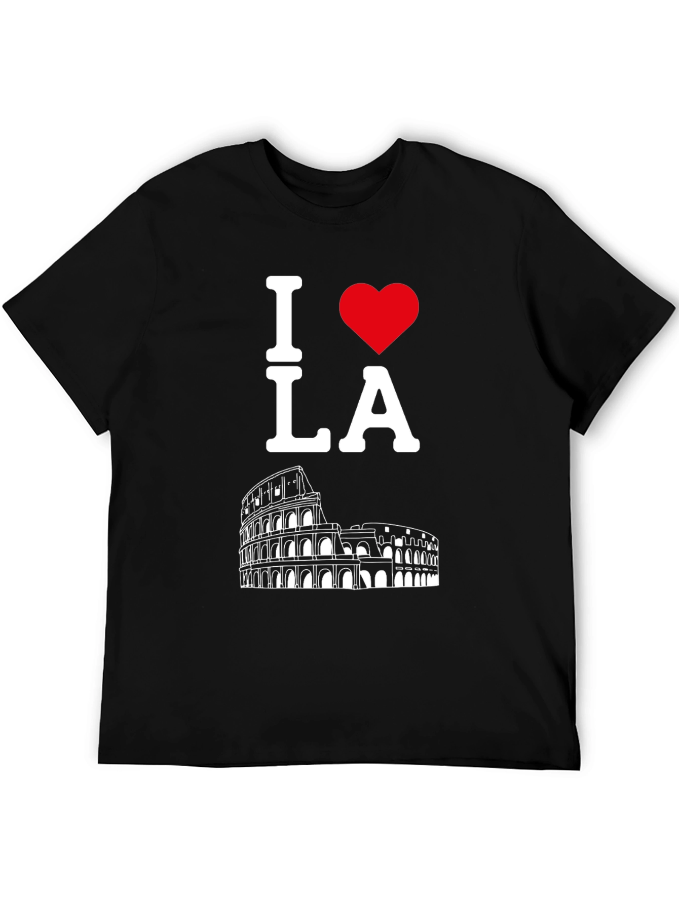 I Heart LA Rome Colosseum Black T-Shirt