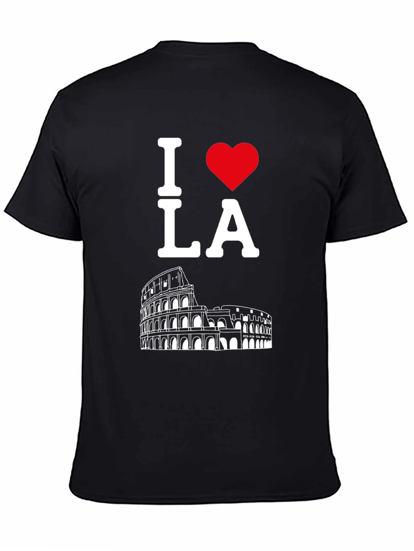 I Heart LA Rome Colosseum Black T-Shirt
