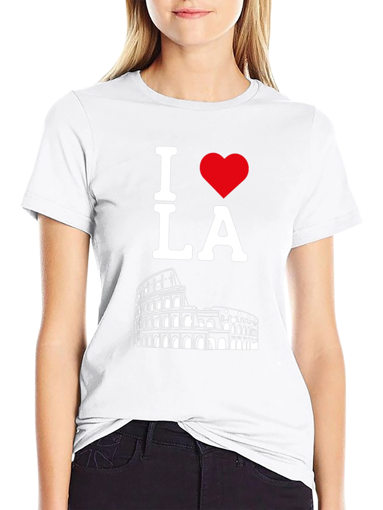 I Heart LA Rome Colosseum Black T-Shirt