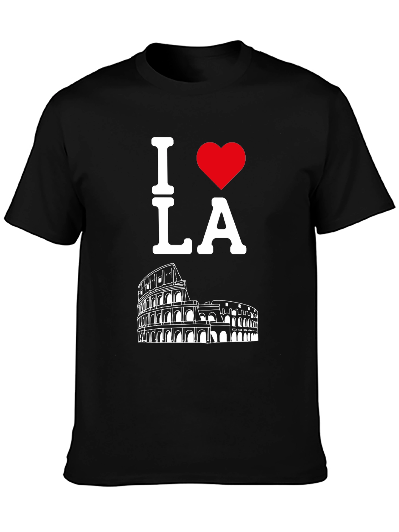 I Heart LA Rome Colosseum Black T-Shirt