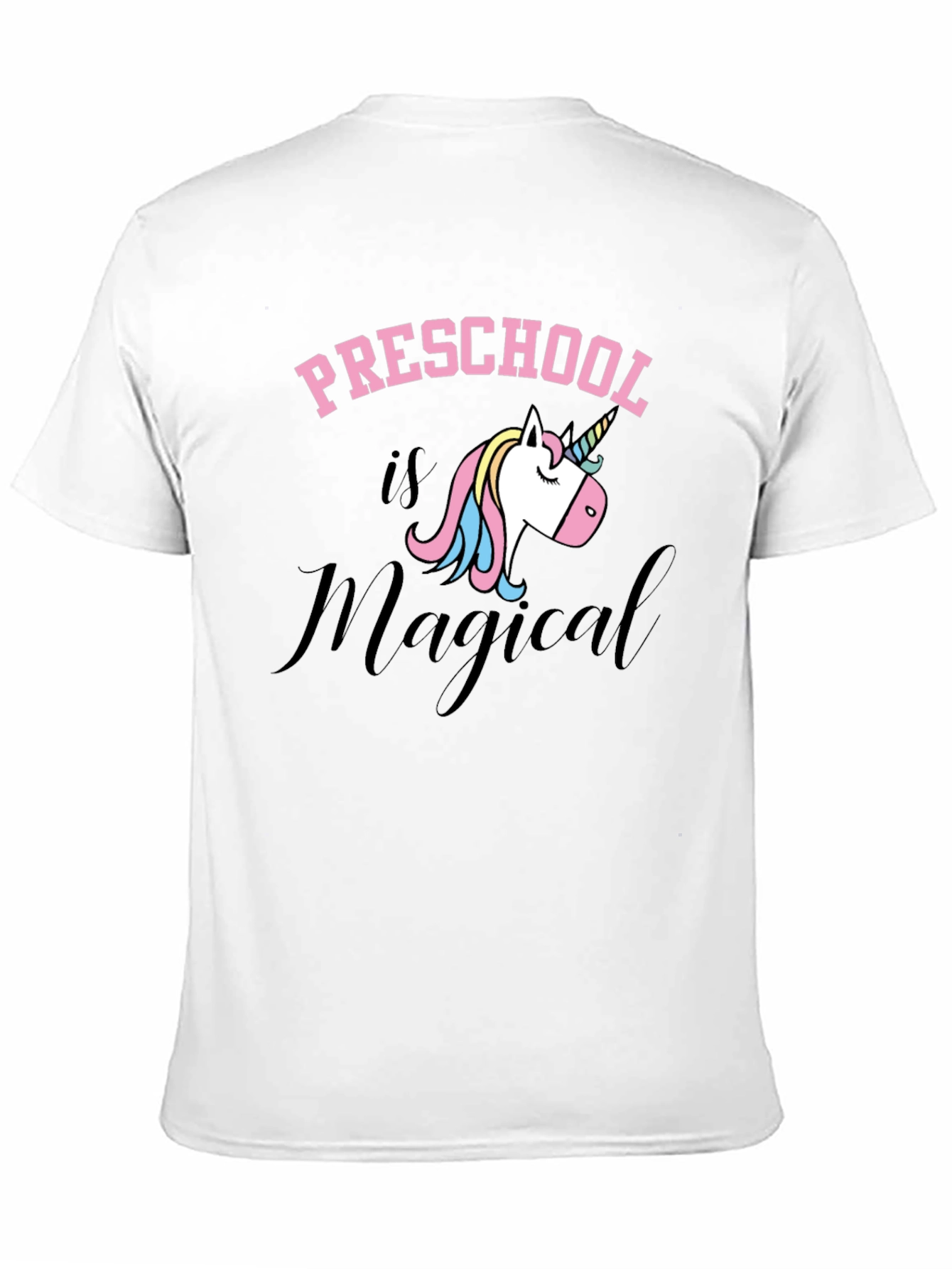 Preschool is Magical Unicorn Black T-Shirt
