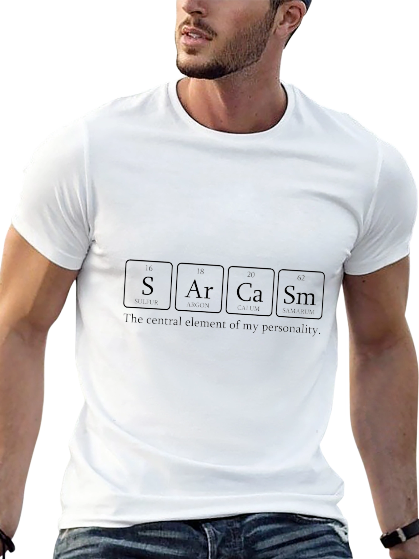 Sarcasm Periodic Table Elements Graphic Tee