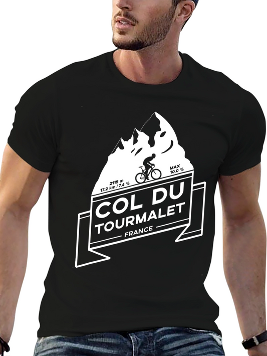 Col Du Tourmalet Cycling T-Shirt - Mountain Climber Tee