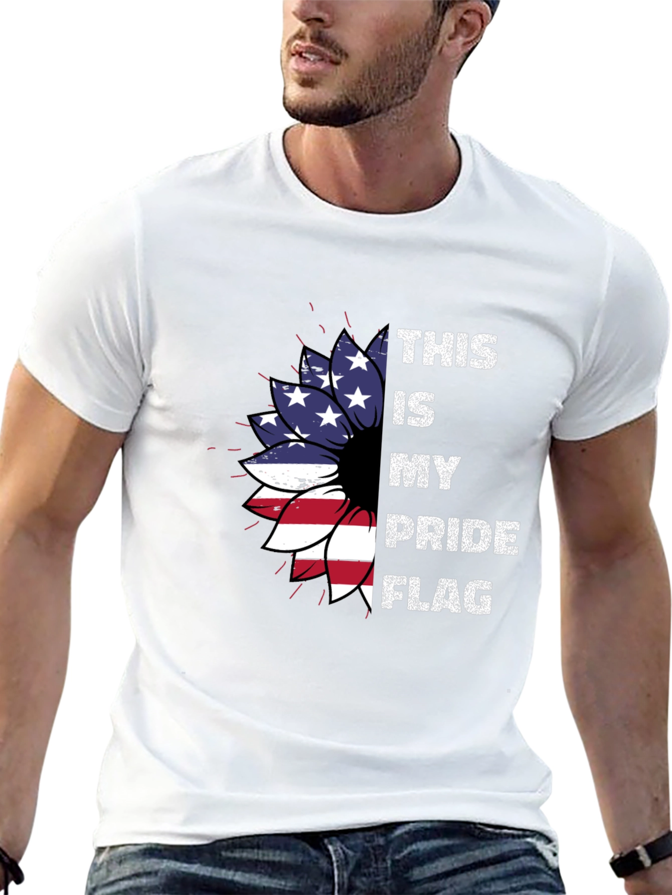 Patriotic Pride Flag Sunflower T-Shirt