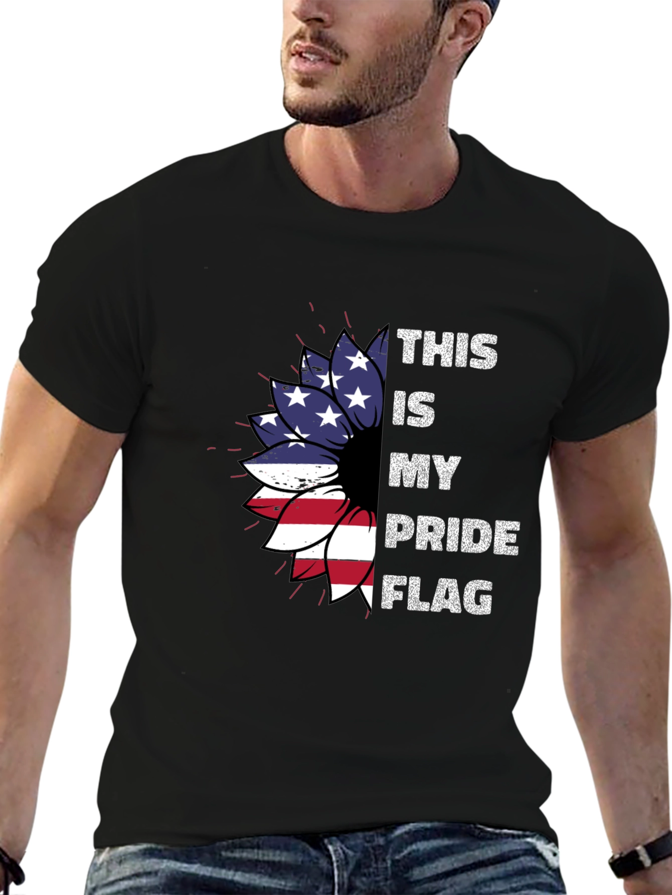 Patriotic Pride Flag Sunflower T-Shirt