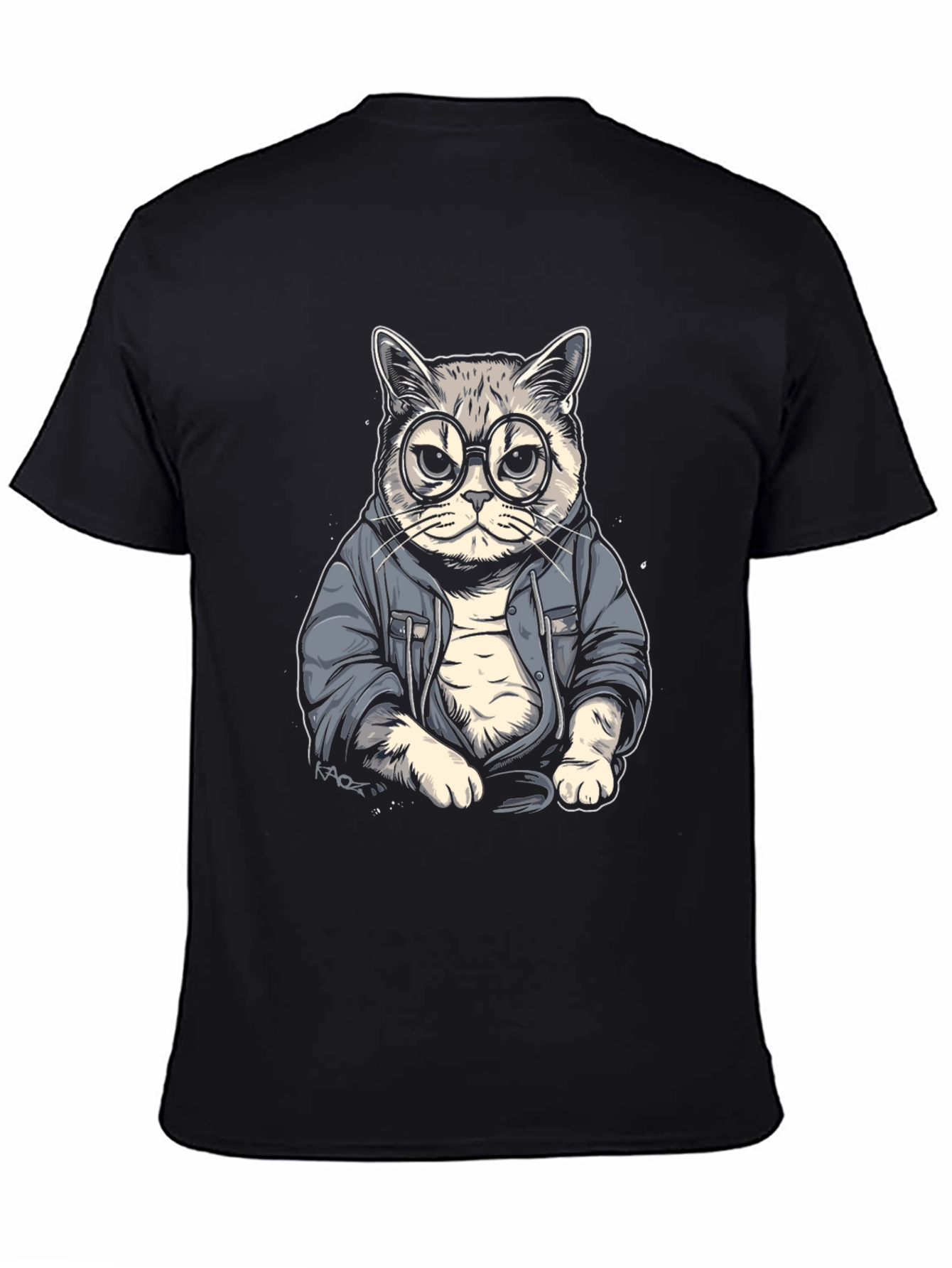 Cool Cat Tee - Hipster Animal Graphic T-Shirt