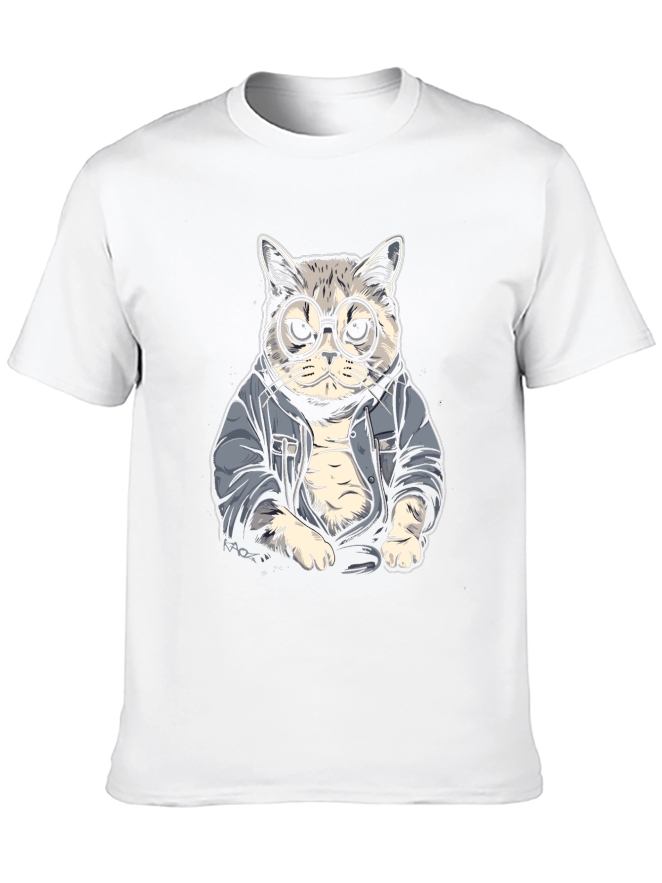 Cool Cat Tee - Hipster Animal Graphic T-Shirt