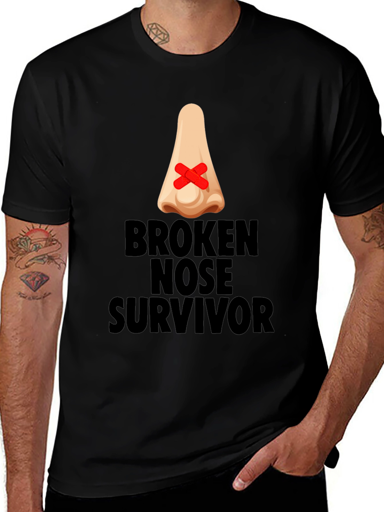 Broken Nose Survivor Graphic T-Shirt