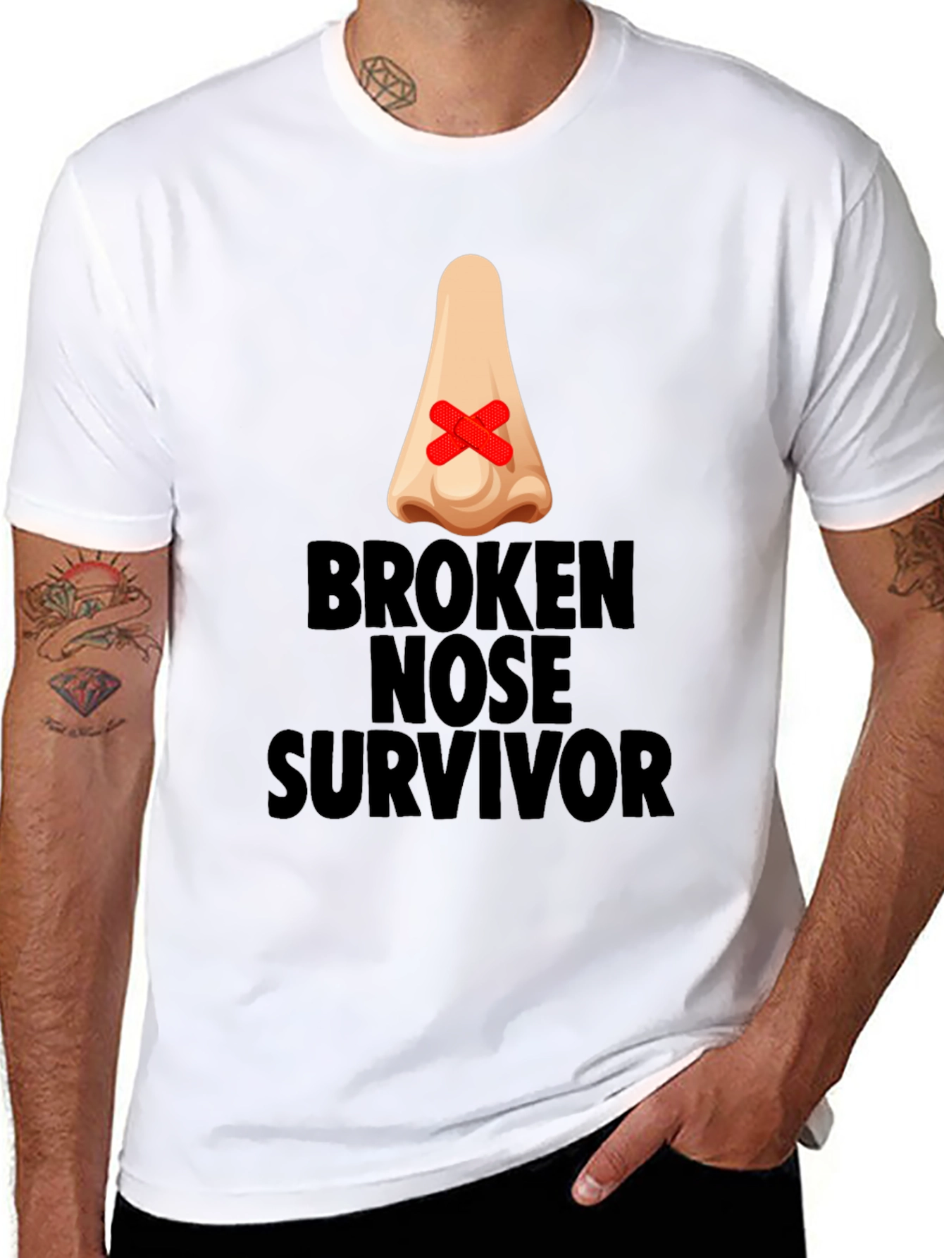 Broken Nose Survivor Graphic T-Shirt