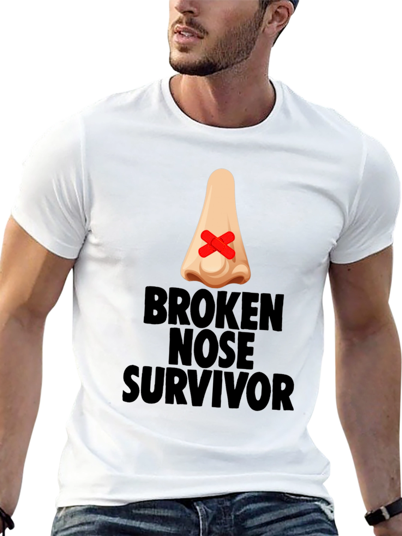 Broken Nose Survivor Graphic T-Shirt