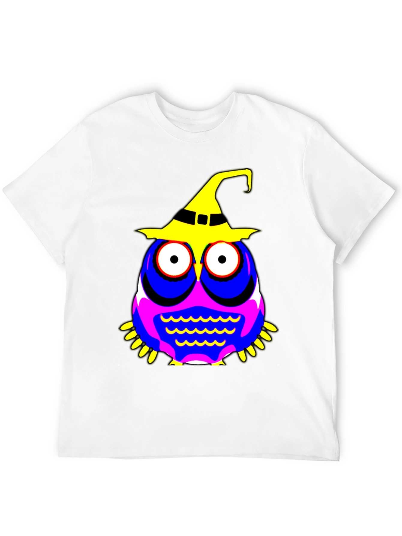 Halloween Owl Witch Hat Graphic Tee