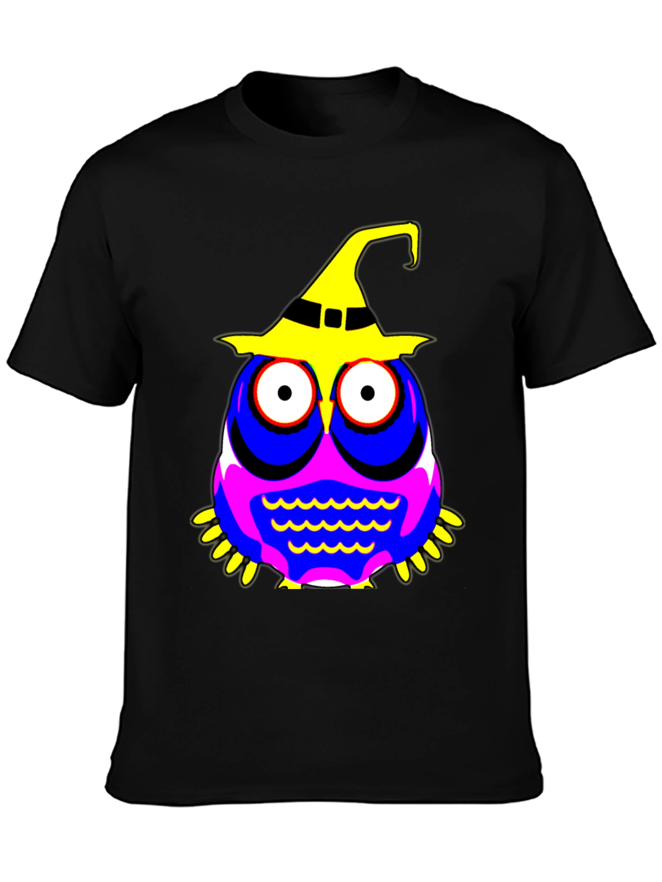 Halloween Owl Witch Hat Graphic Tee