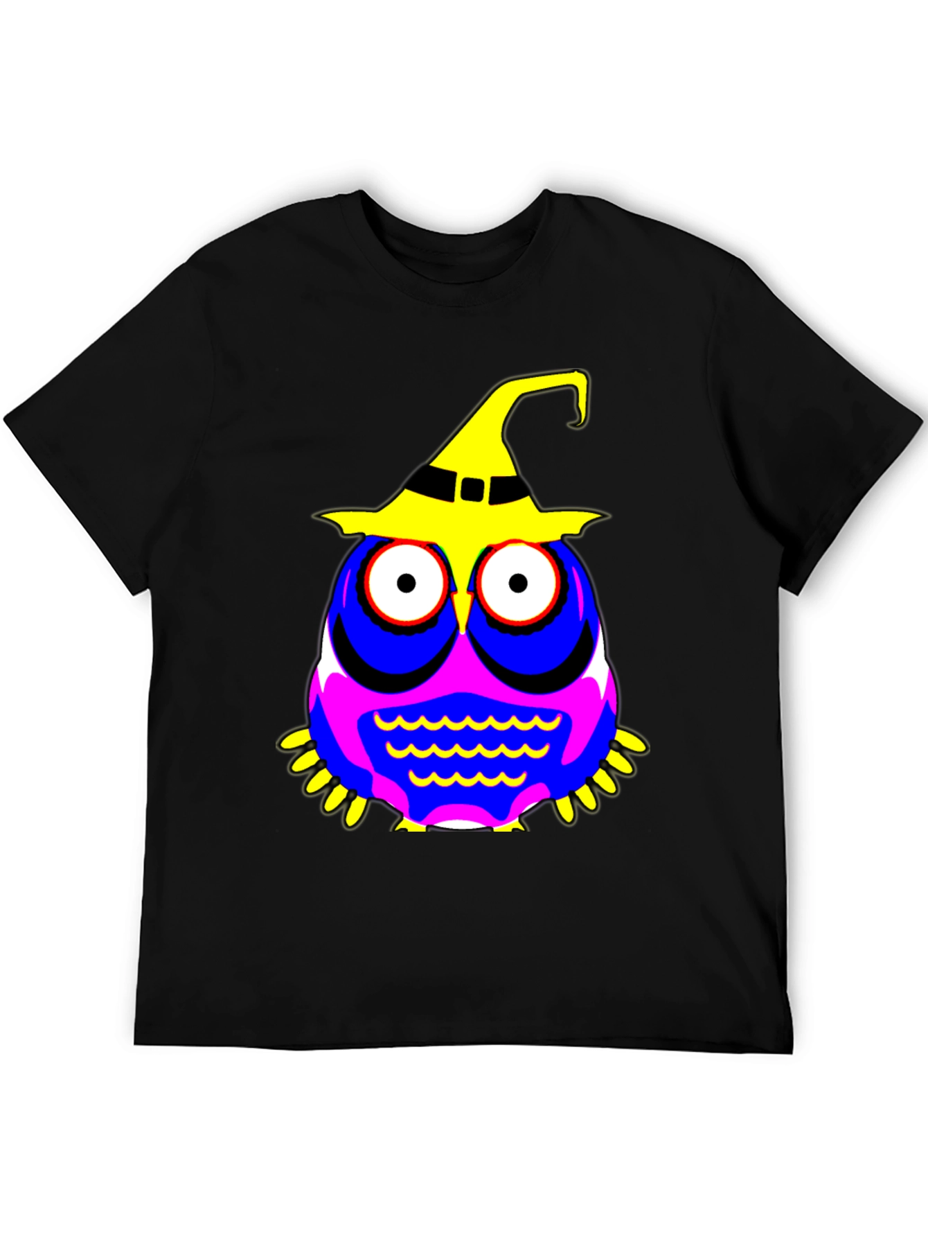Halloween Owl Witch Hat Graphic Tee