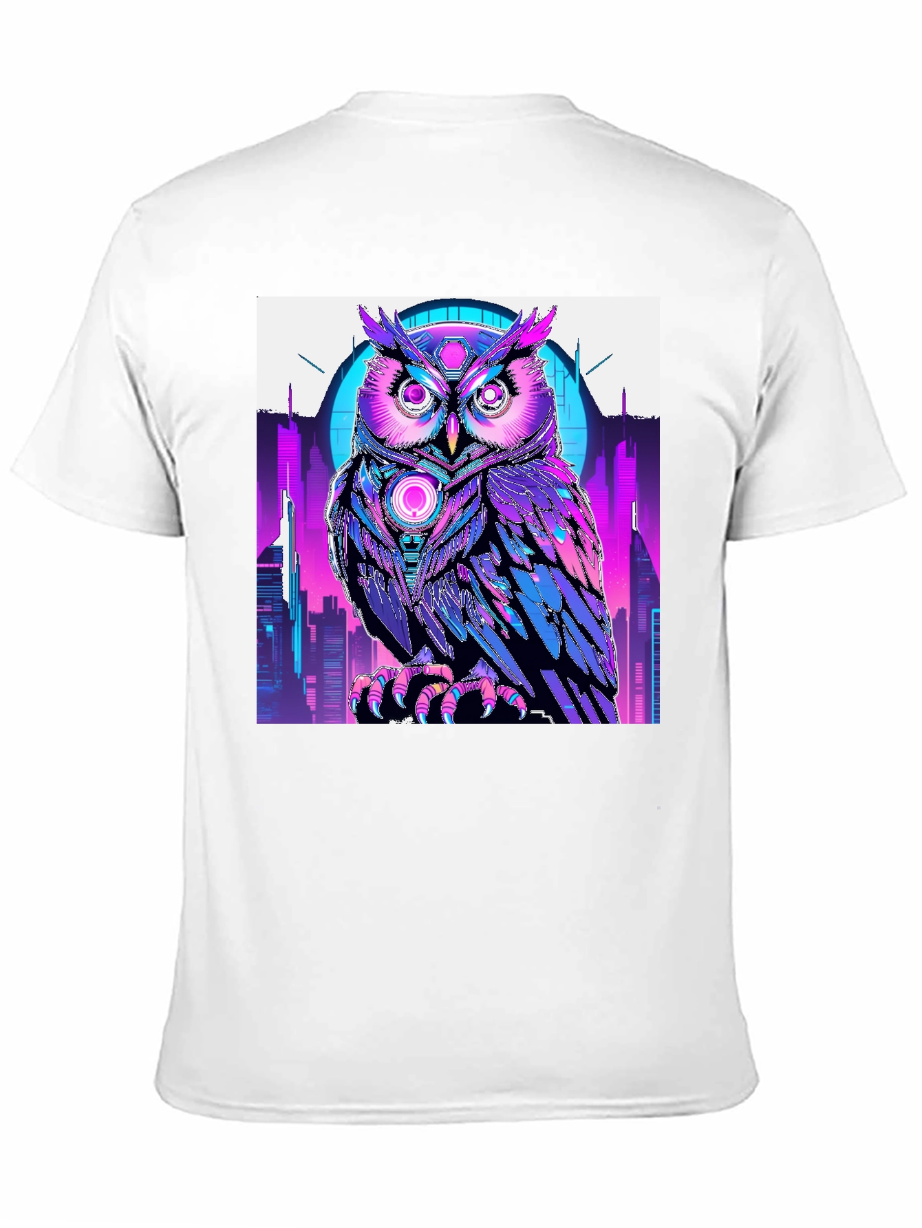 Cyberpunk Owl Graphic T-Shirt