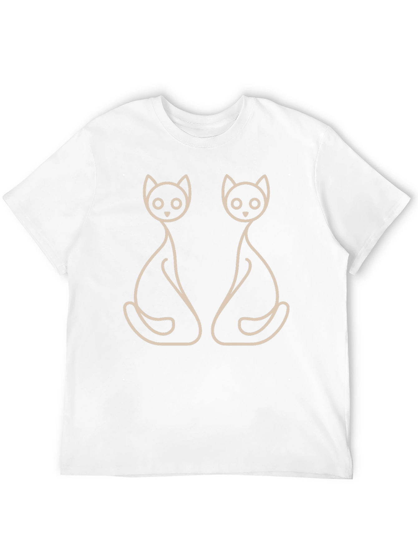 Minimalist Cat Lover T-Shirt - Black