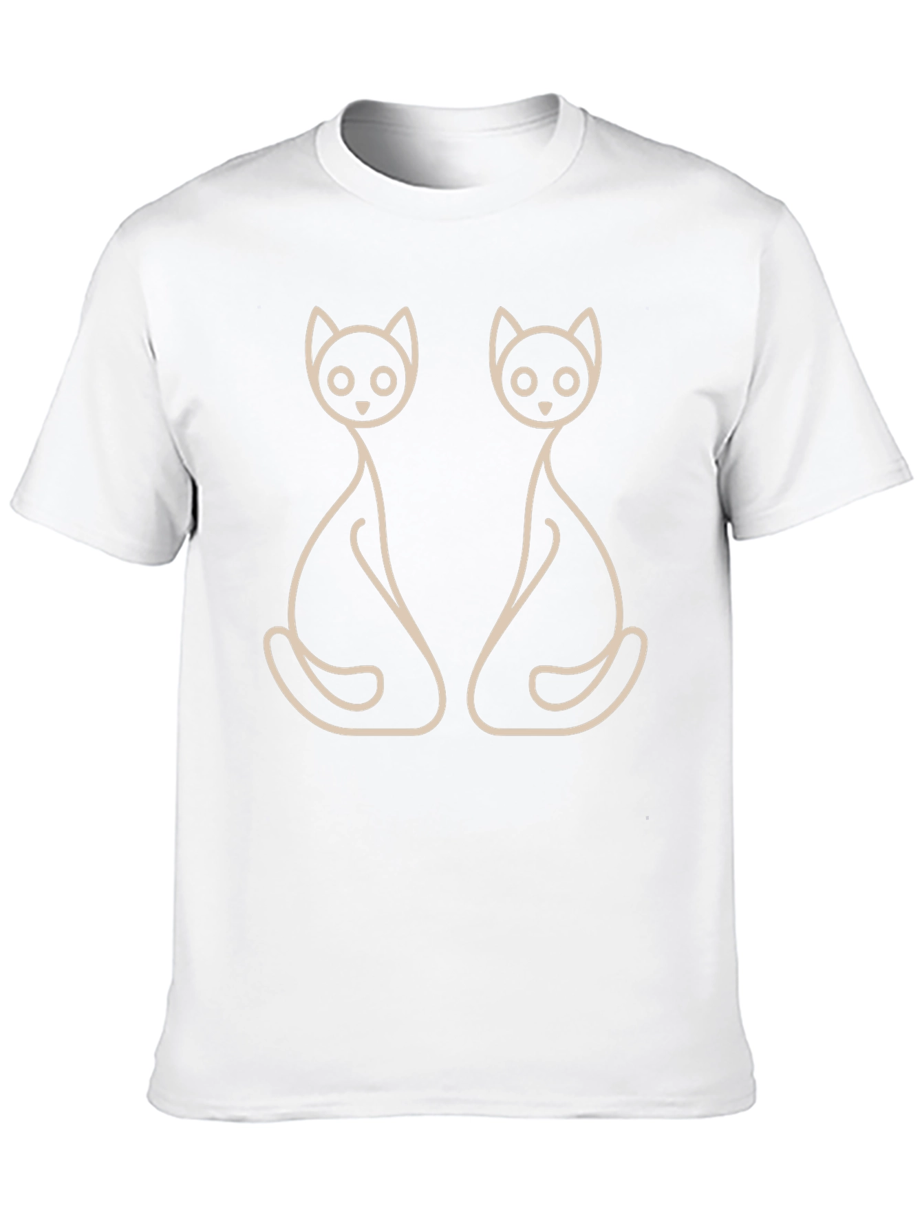 Minimalist Cat Lover T-Shirt - Black