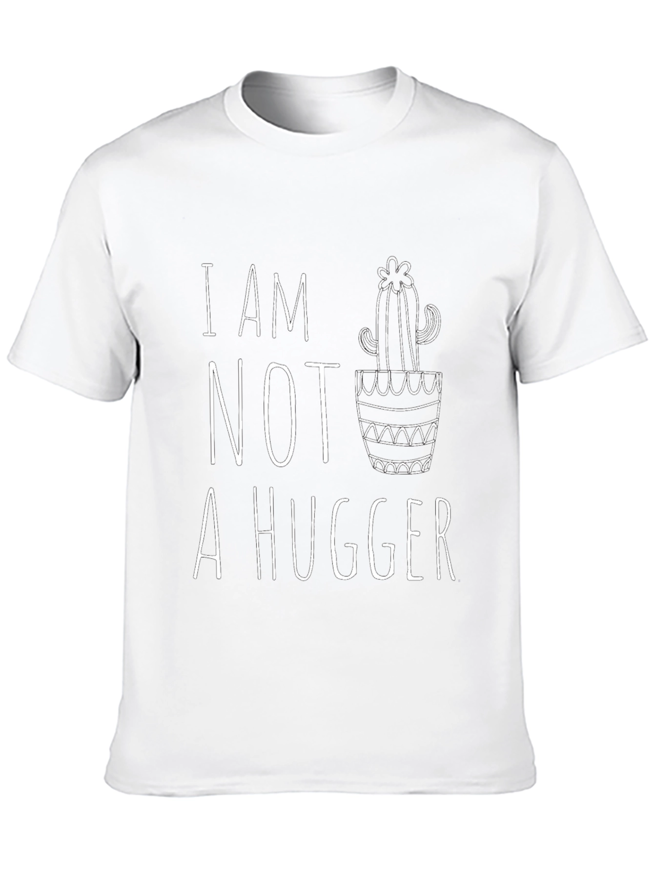 I Am Not A Hugger Cactus Graphic T-Shirt