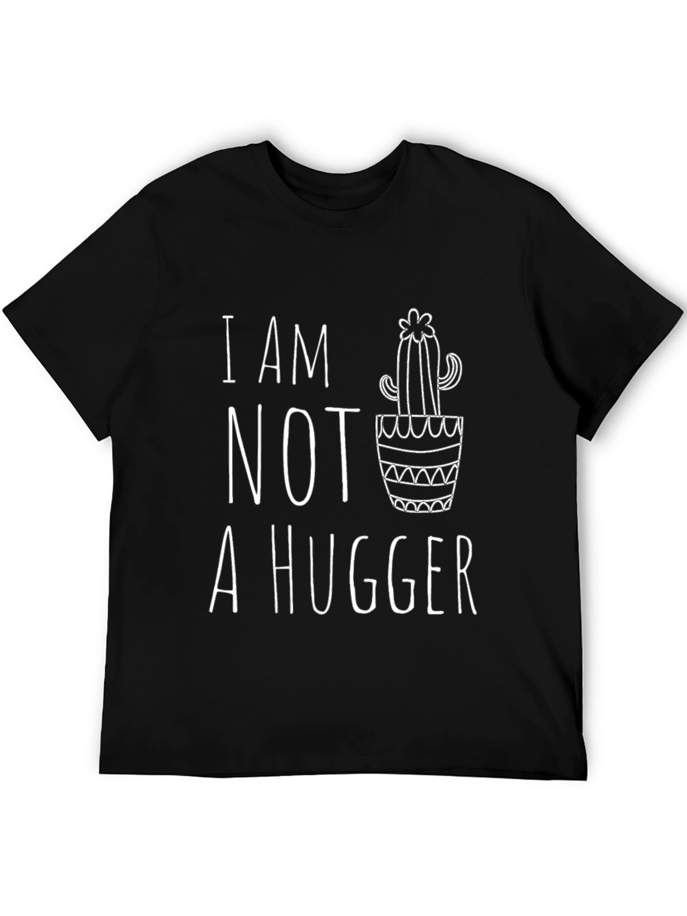 I Am Not A Hugger Cactus Graphic T-Shirt