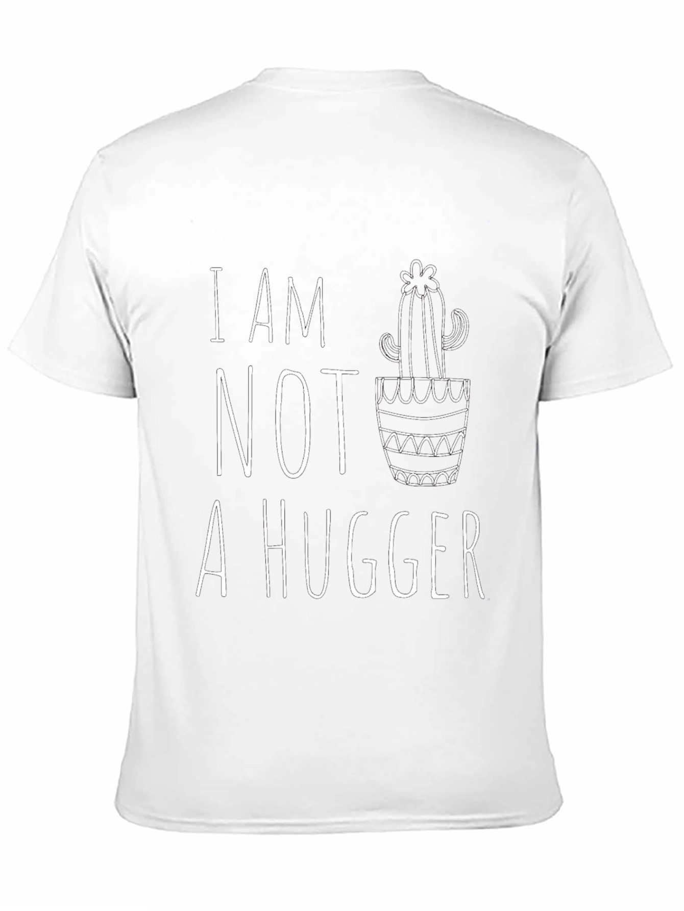 I Am Not A Hugger Cactus Graphic T-Shirt