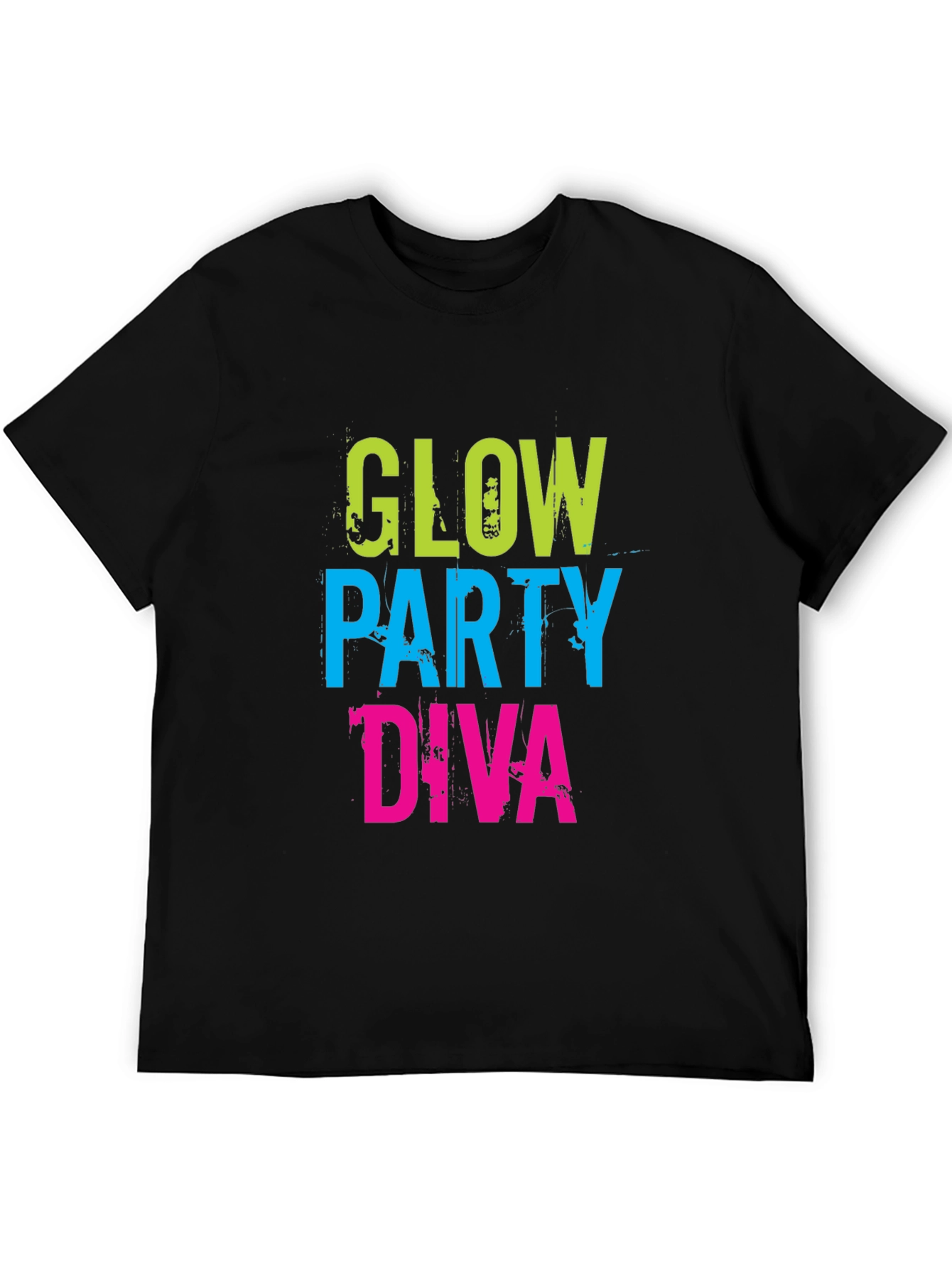 Glow Party Diva Black T-Shirt