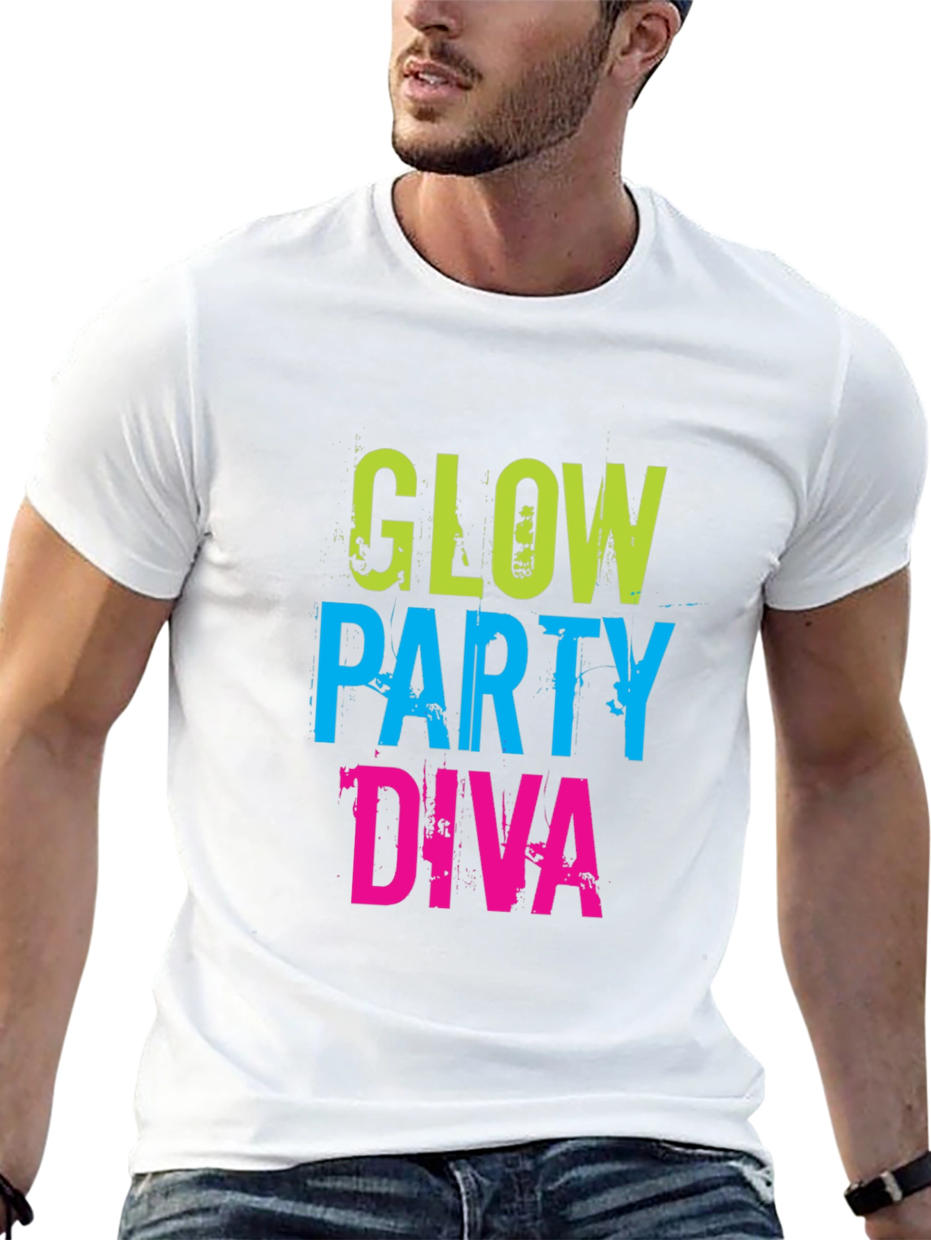 Glow Party Diva Black T-Shirt