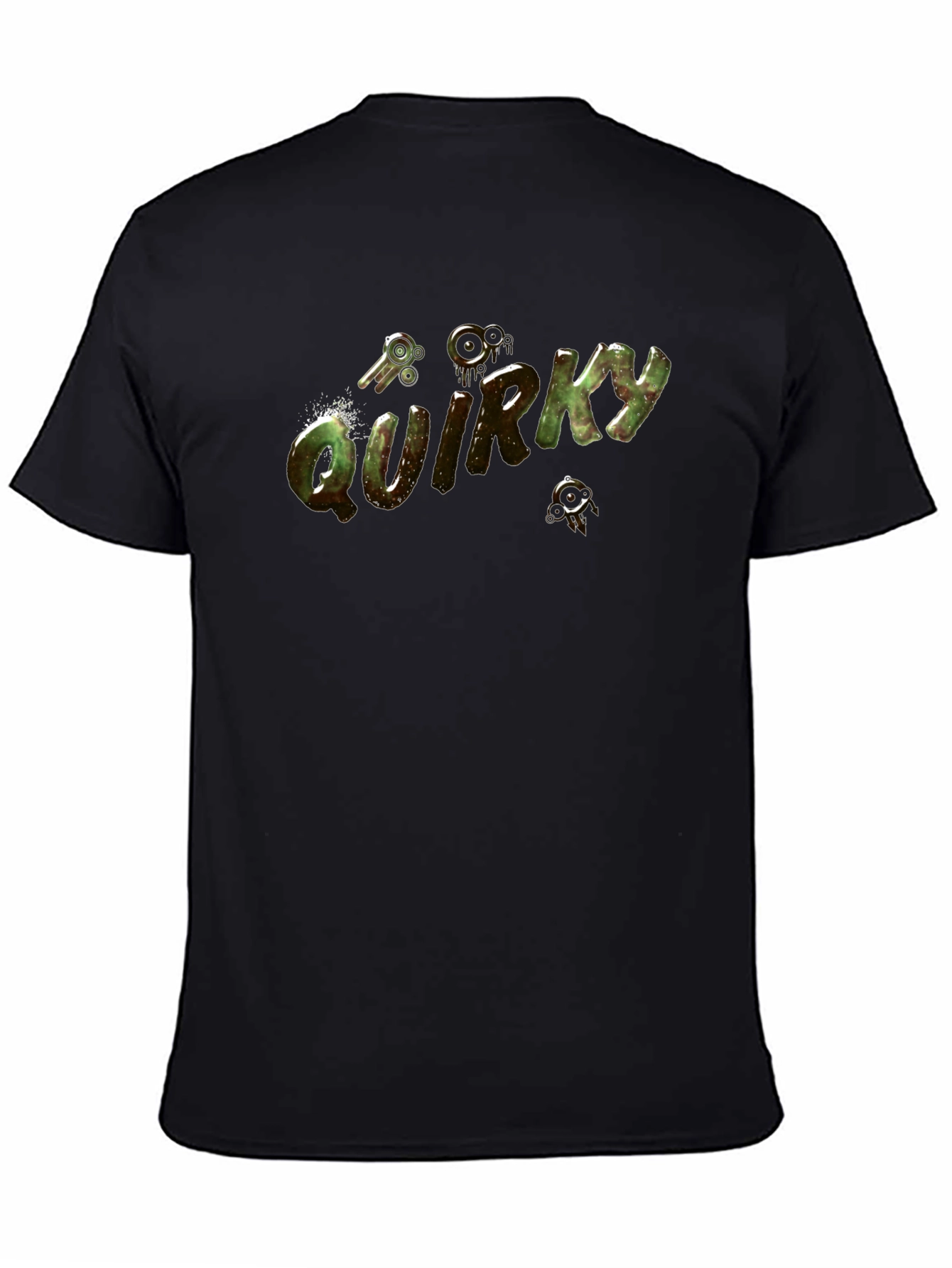 Quirky Graphic Print Black T-Shirt