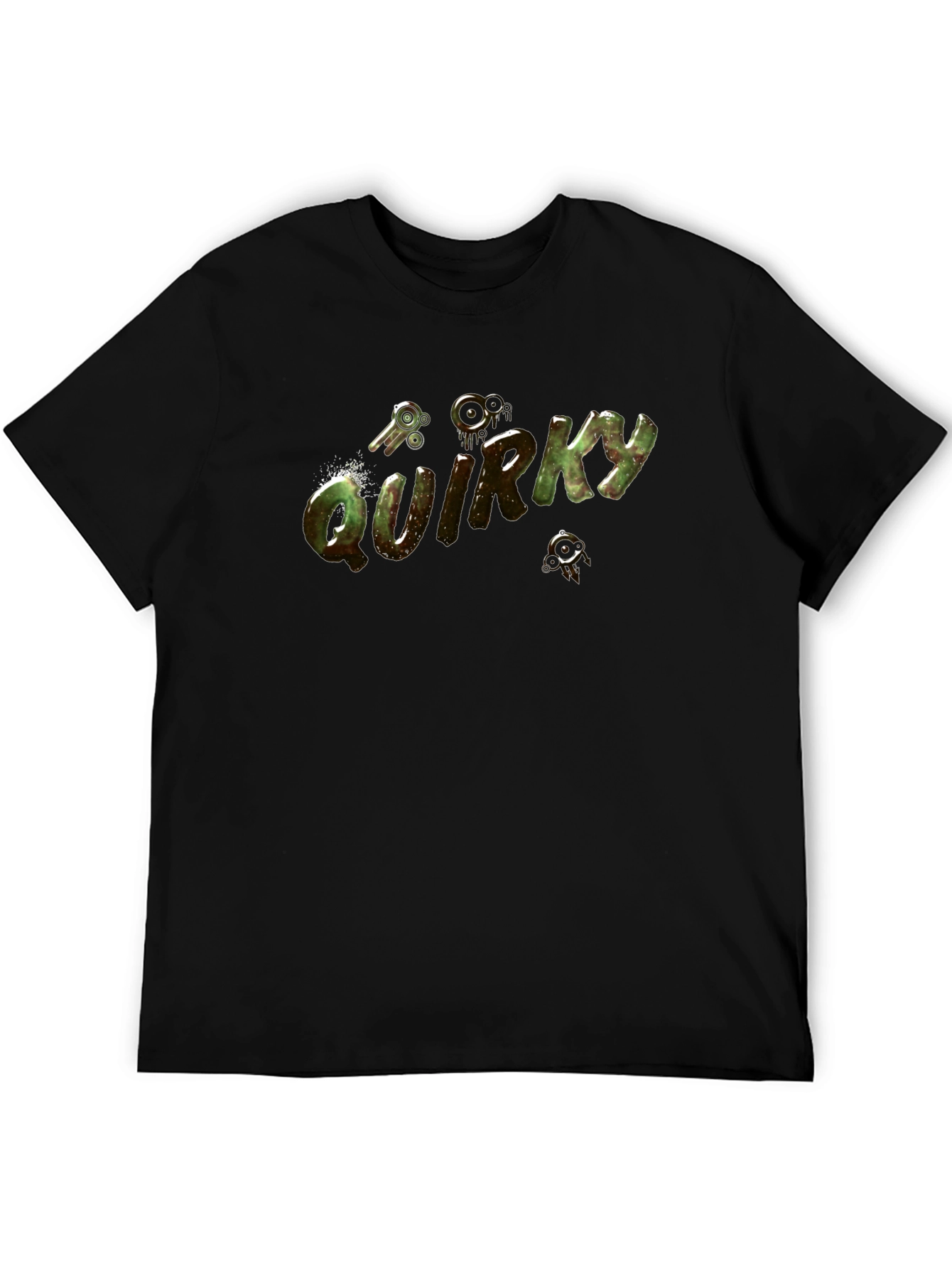 Quirky Graphic Print Black T-Shirt