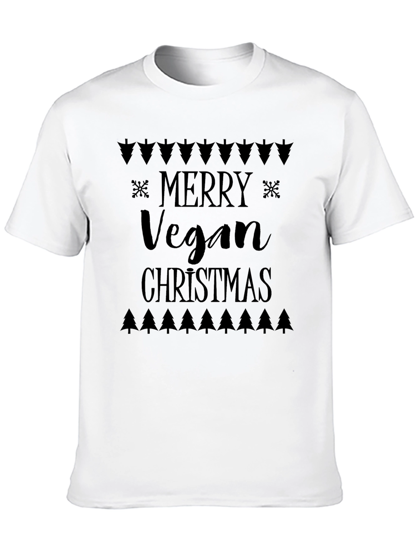 Merry Vegan Christmas Black T-Shirt