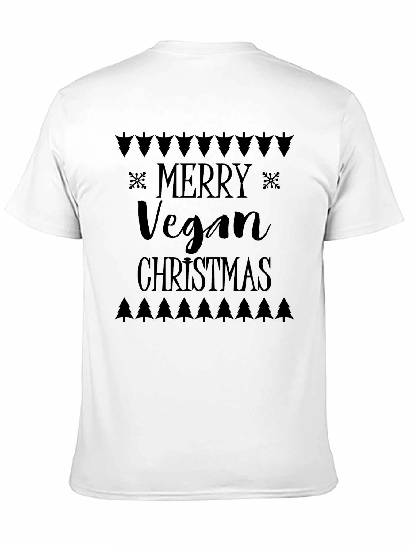 Merry Vegan Christmas Black T-Shirt