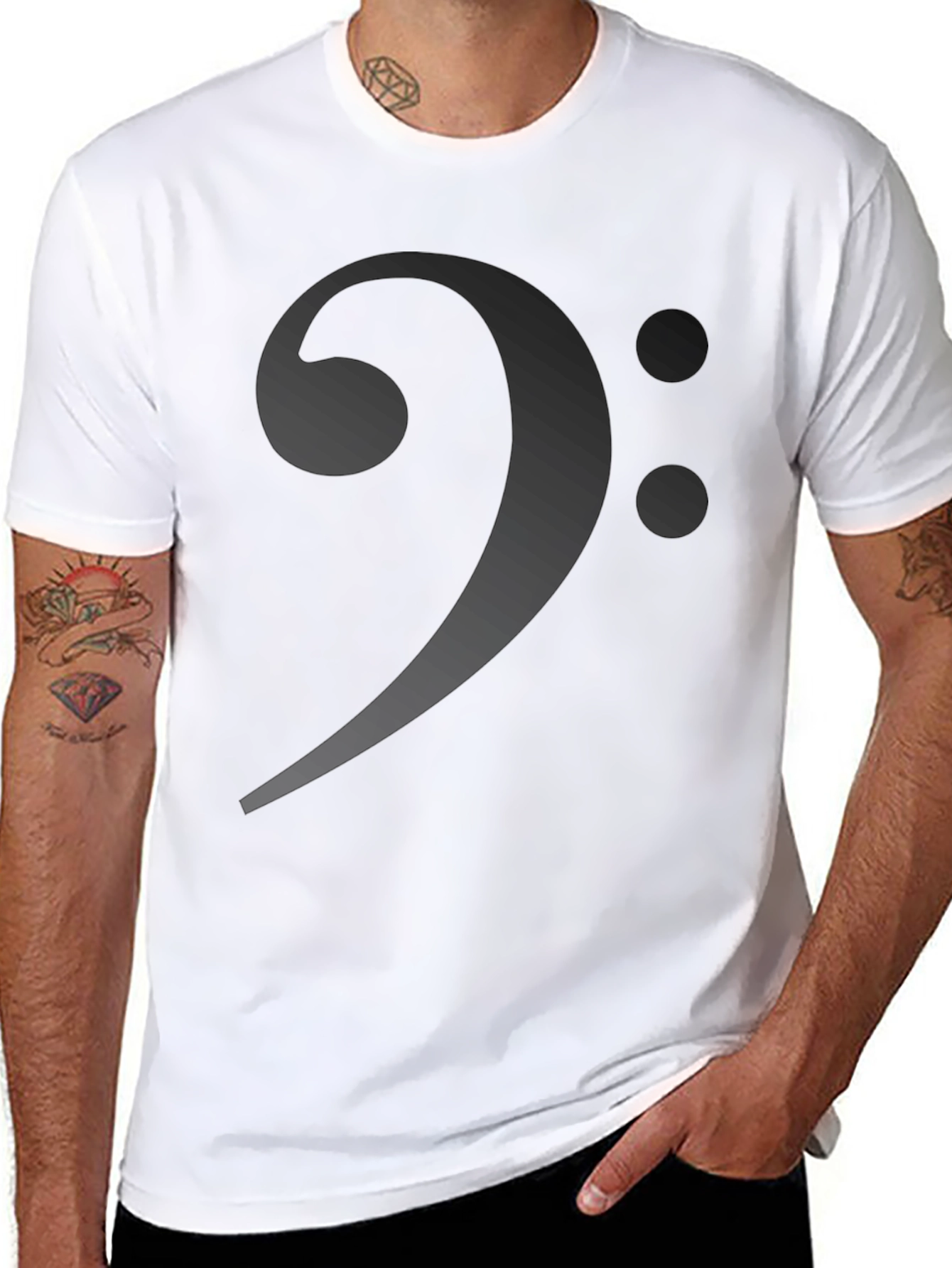 Bass Clef T-Shirt - Musical Style