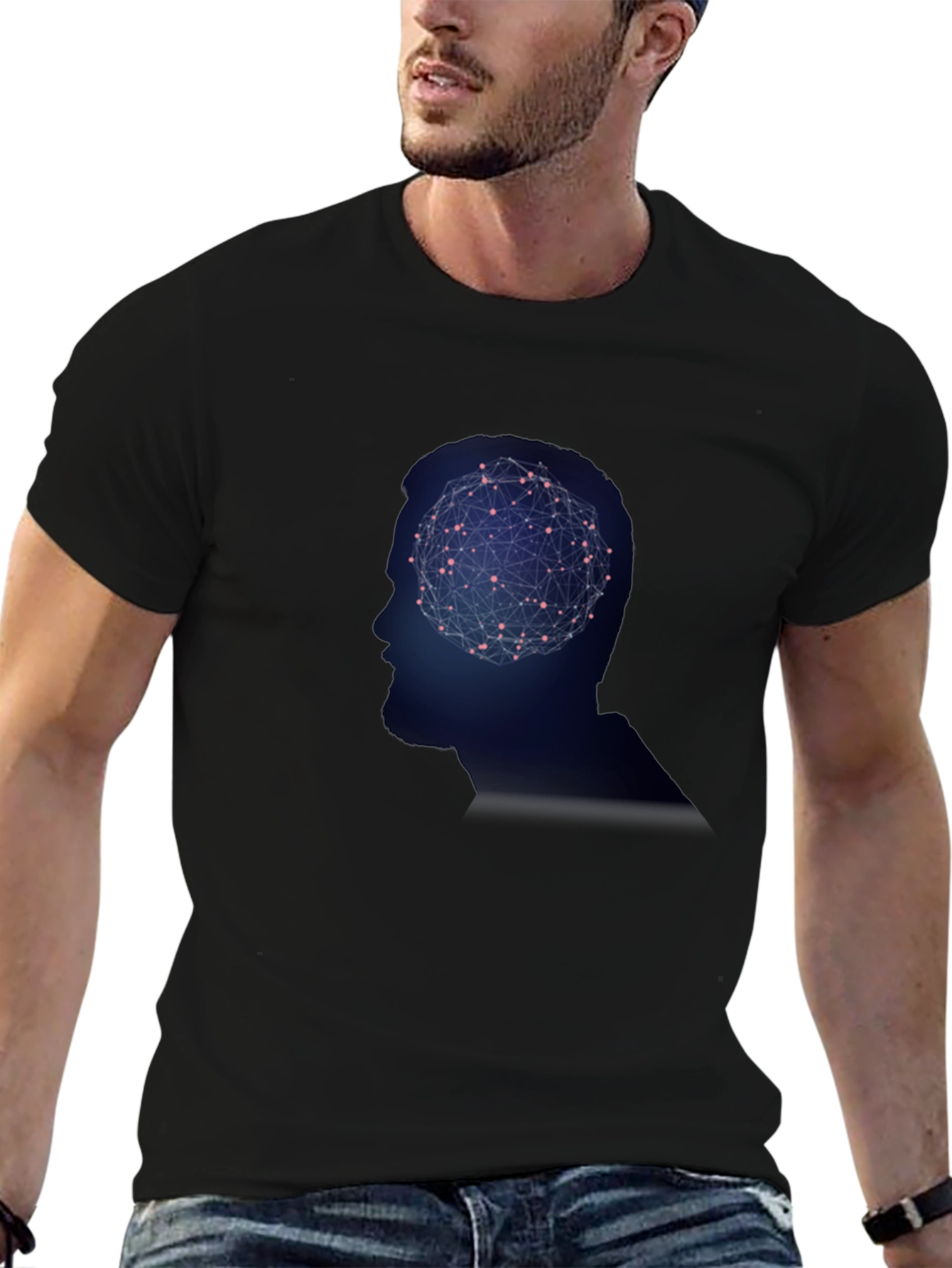 Thinking Man Tee - Brain Network Design