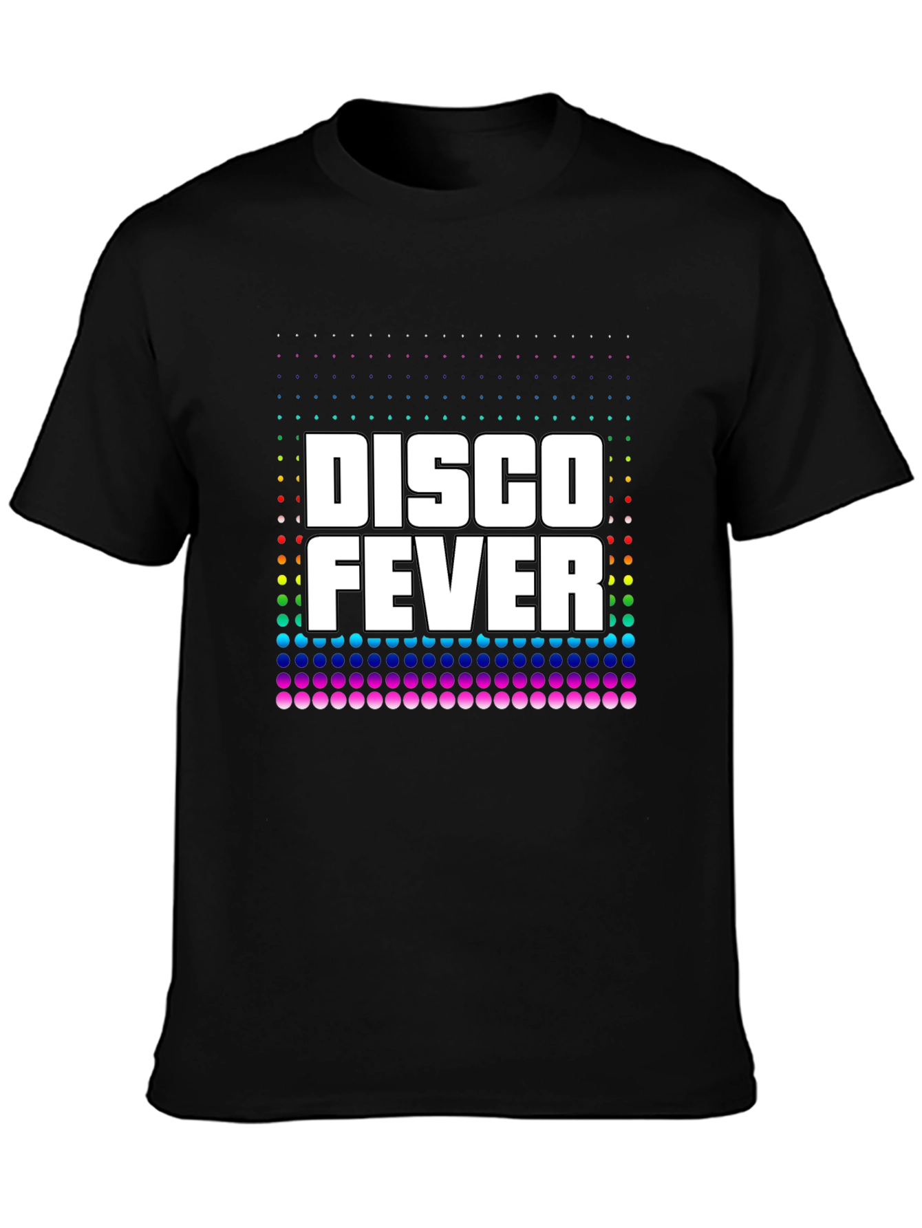 Disco Fever Graphic Print Black T-Shirt