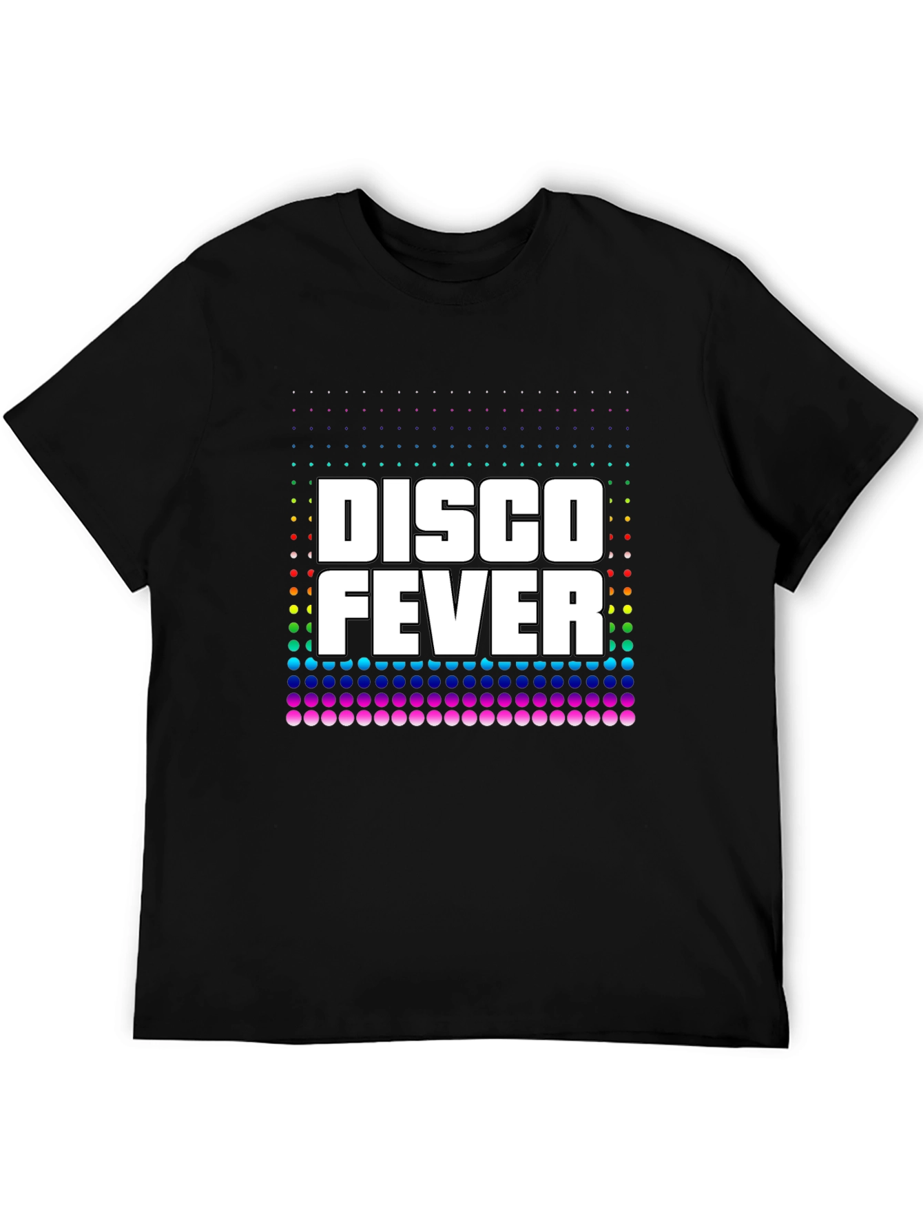 Disco Fever Graphic Print Black T-Shirt