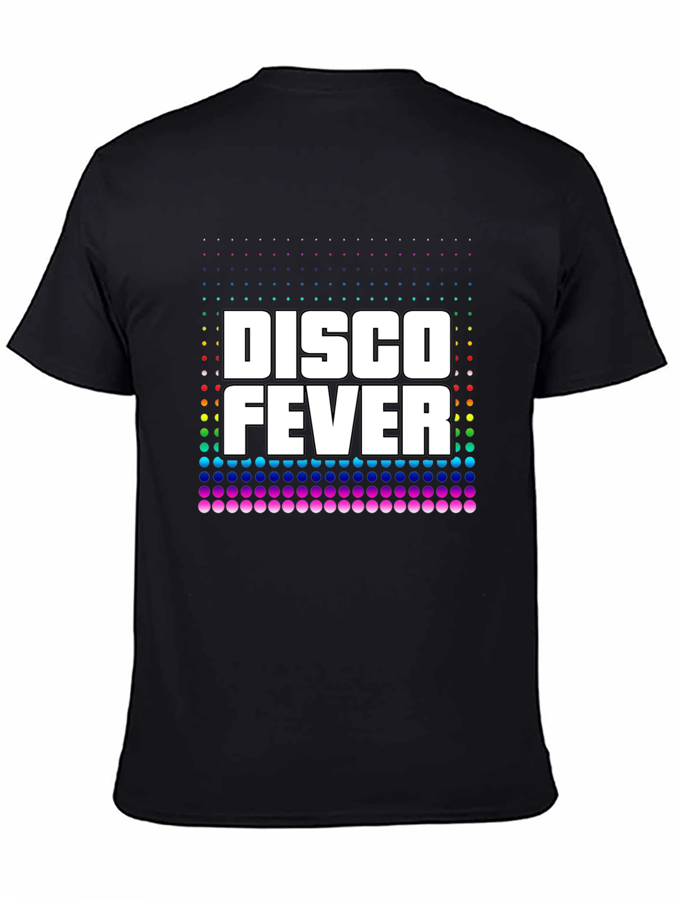 Disco Fever Graphic Print Black T-Shirt