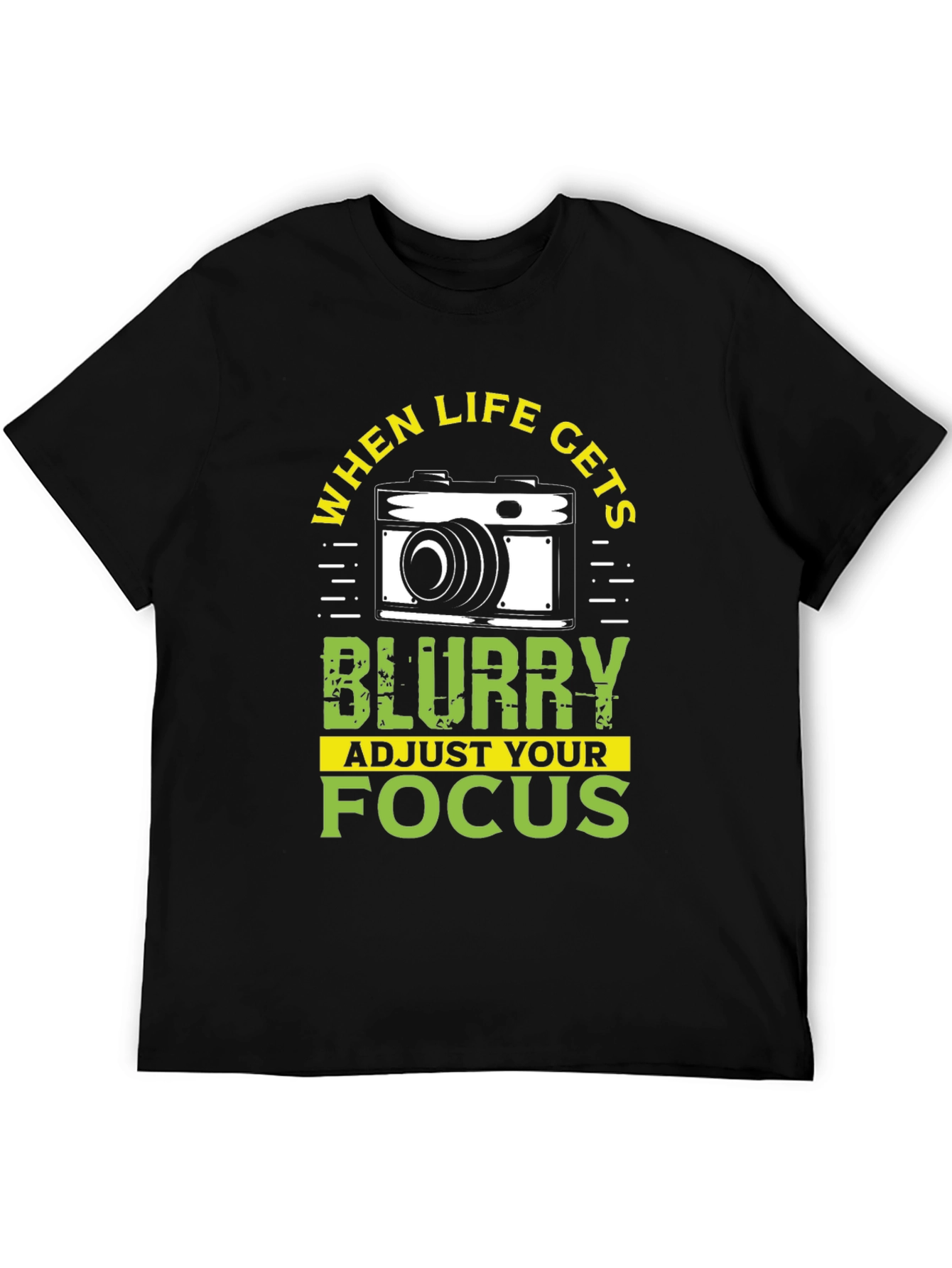 Blurry Life Focus Camera Graphic T-Shirt