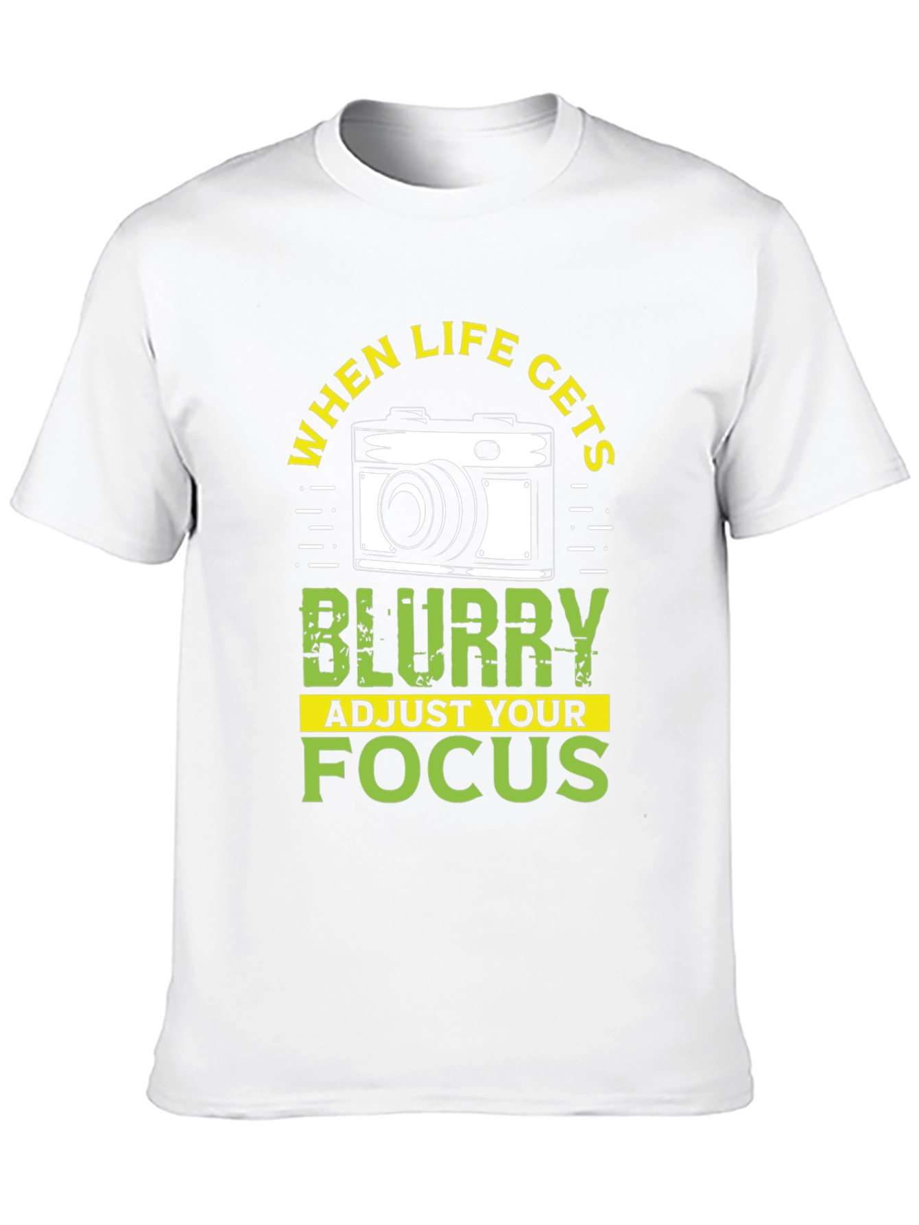 Blurry Life Focus Camera Graphic T-Shirt