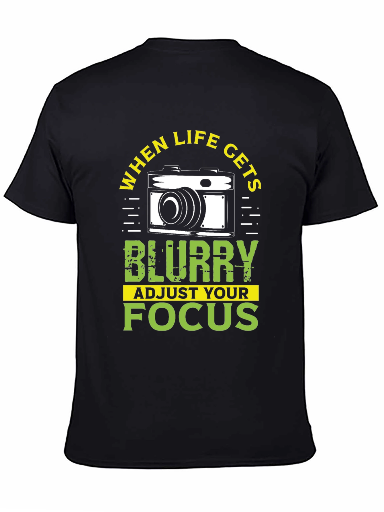 Blurry Life Focus Camera Graphic T-Shirt