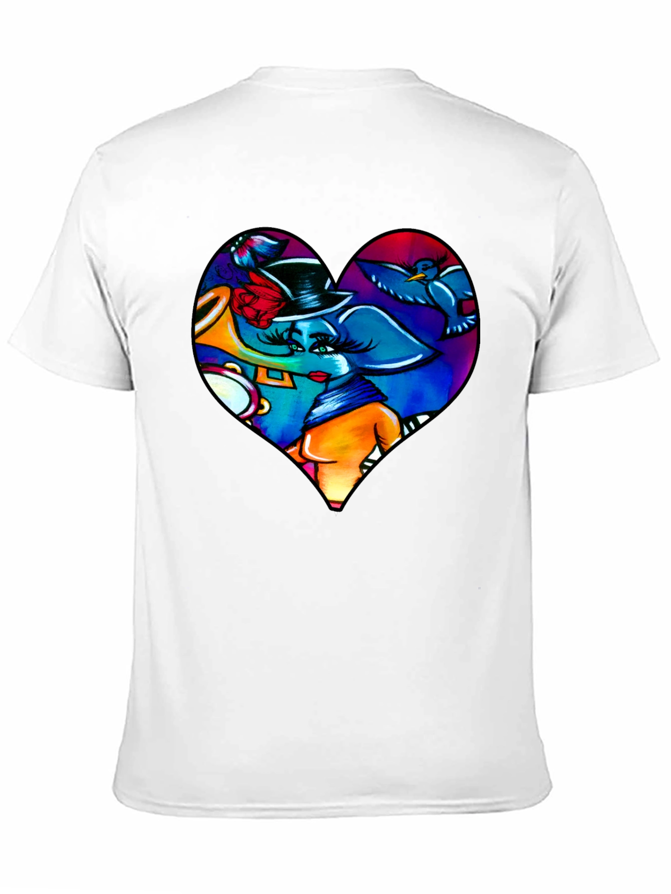 Heart Elephant Music Lover T-Shirt