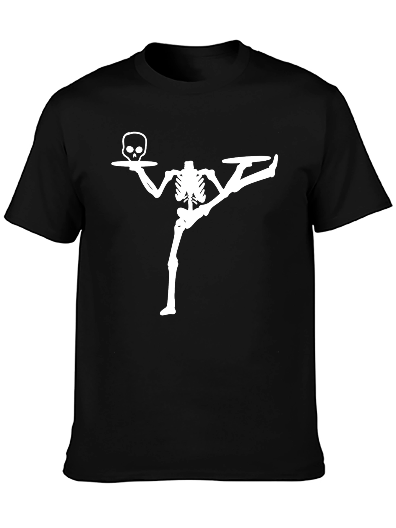 Skeleton Bartender Graphic T-Shirt - Black