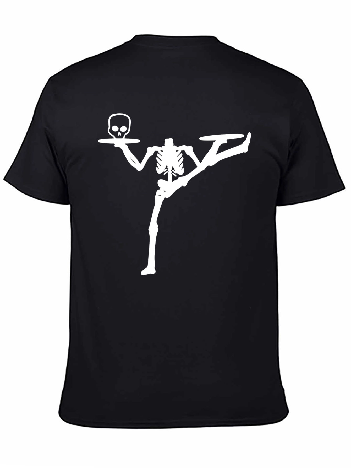 Skeleton Bartender Graphic T-Shirt - Black