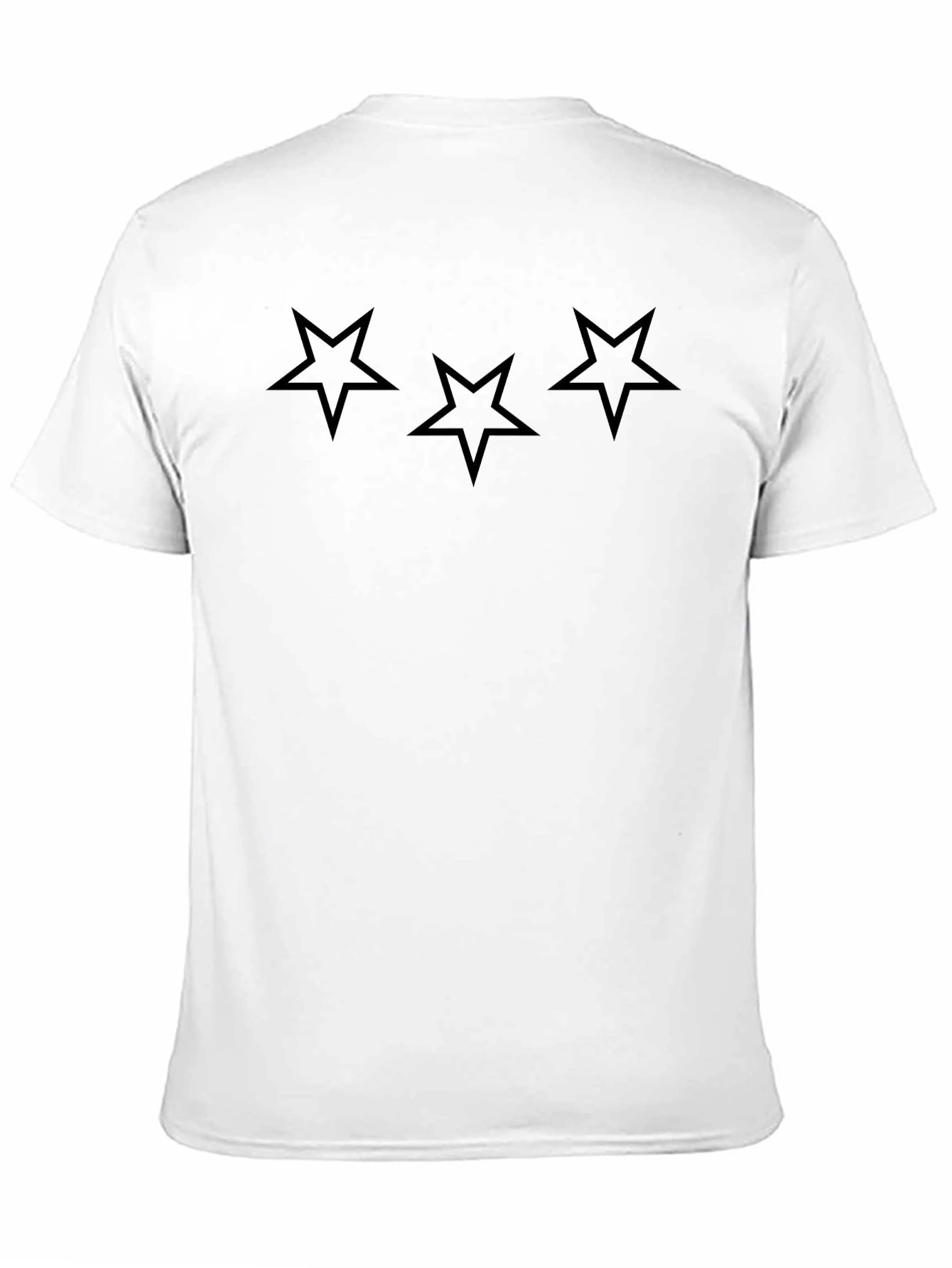 Mens Black T-Shirt with Star Design