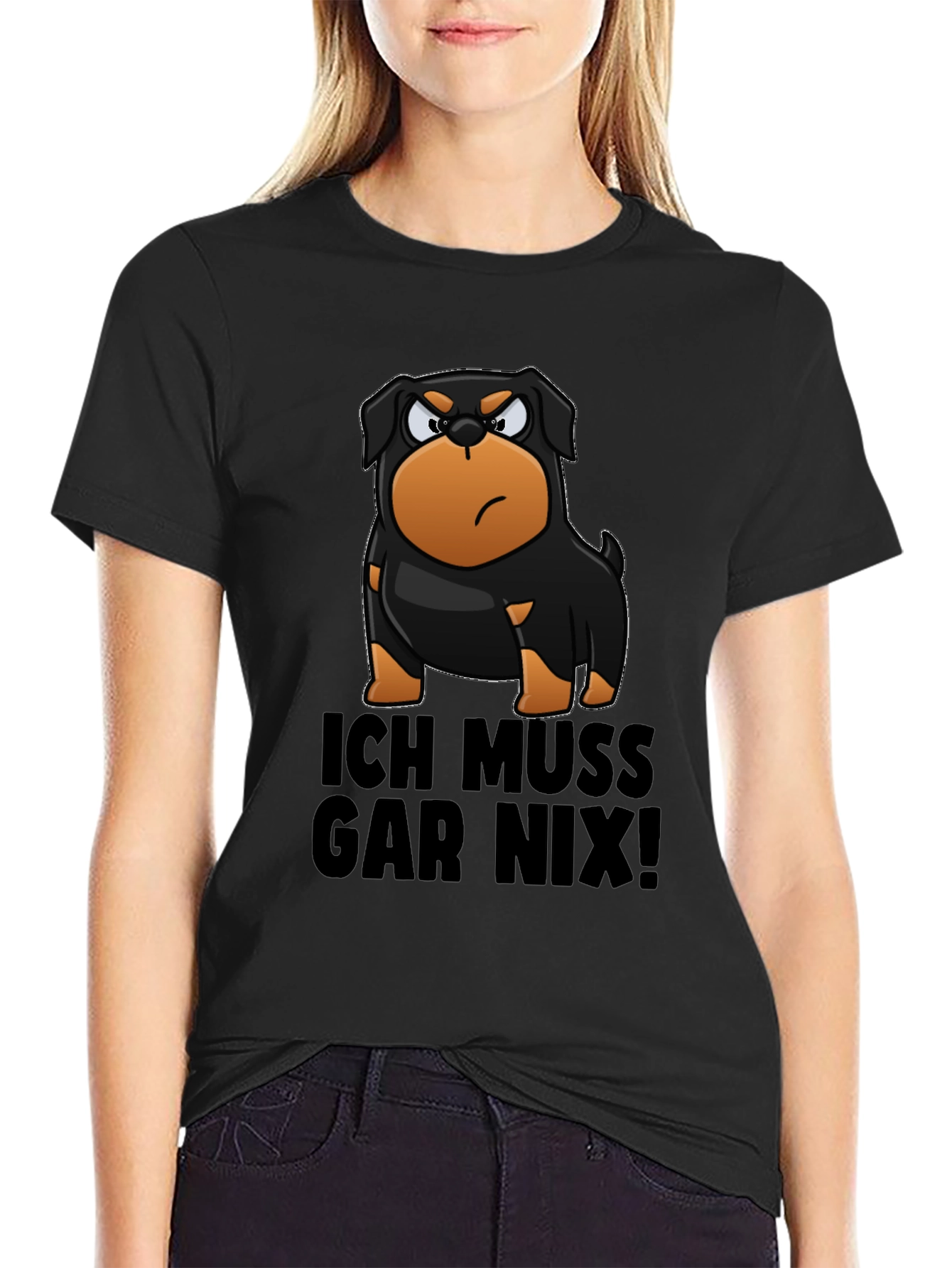 Funny Rottweiler Ich Muss Gar Nix! T-Shirt