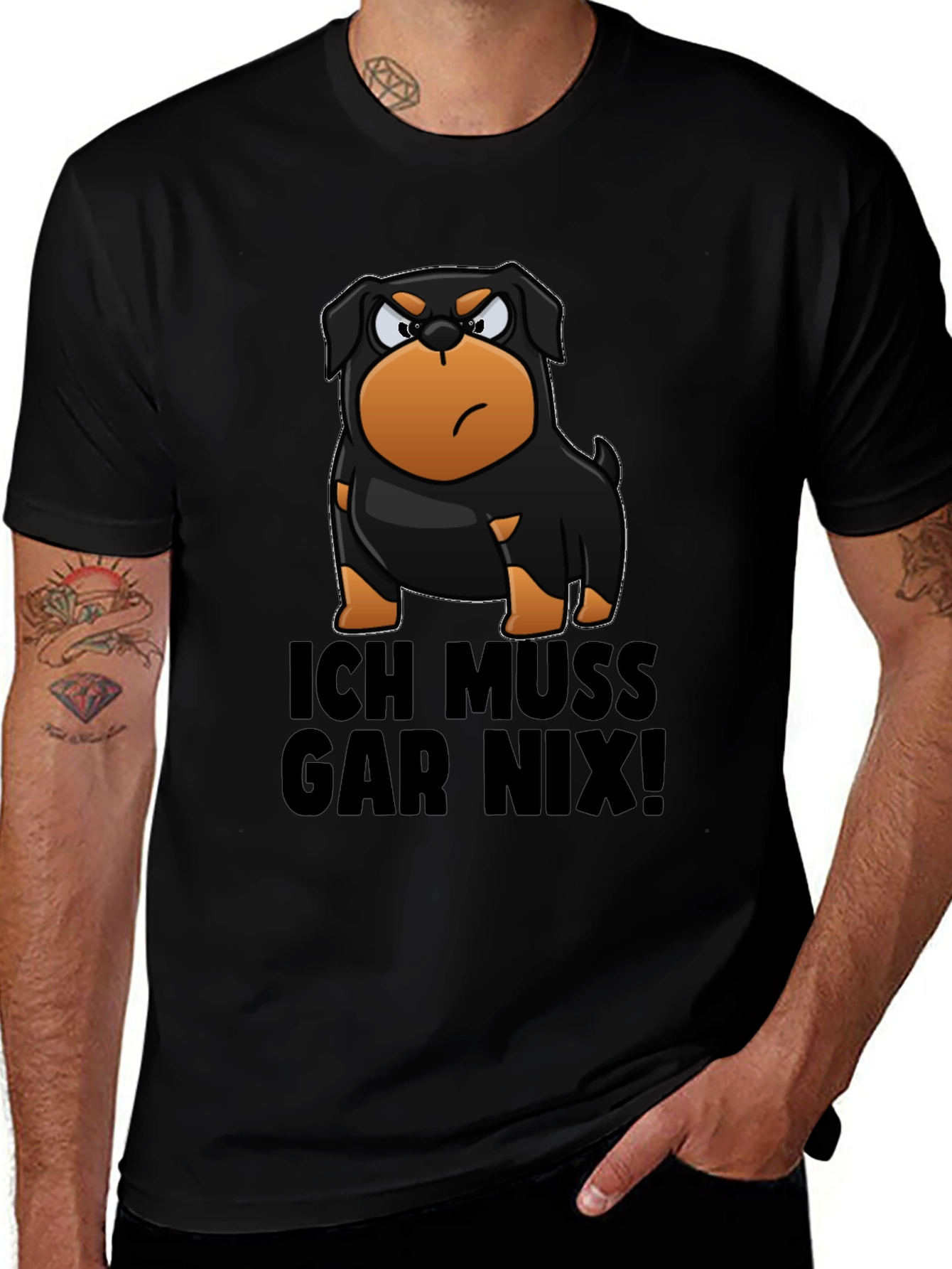 Funny Rottweiler Ich Muss Gar Nix! T-Shirt