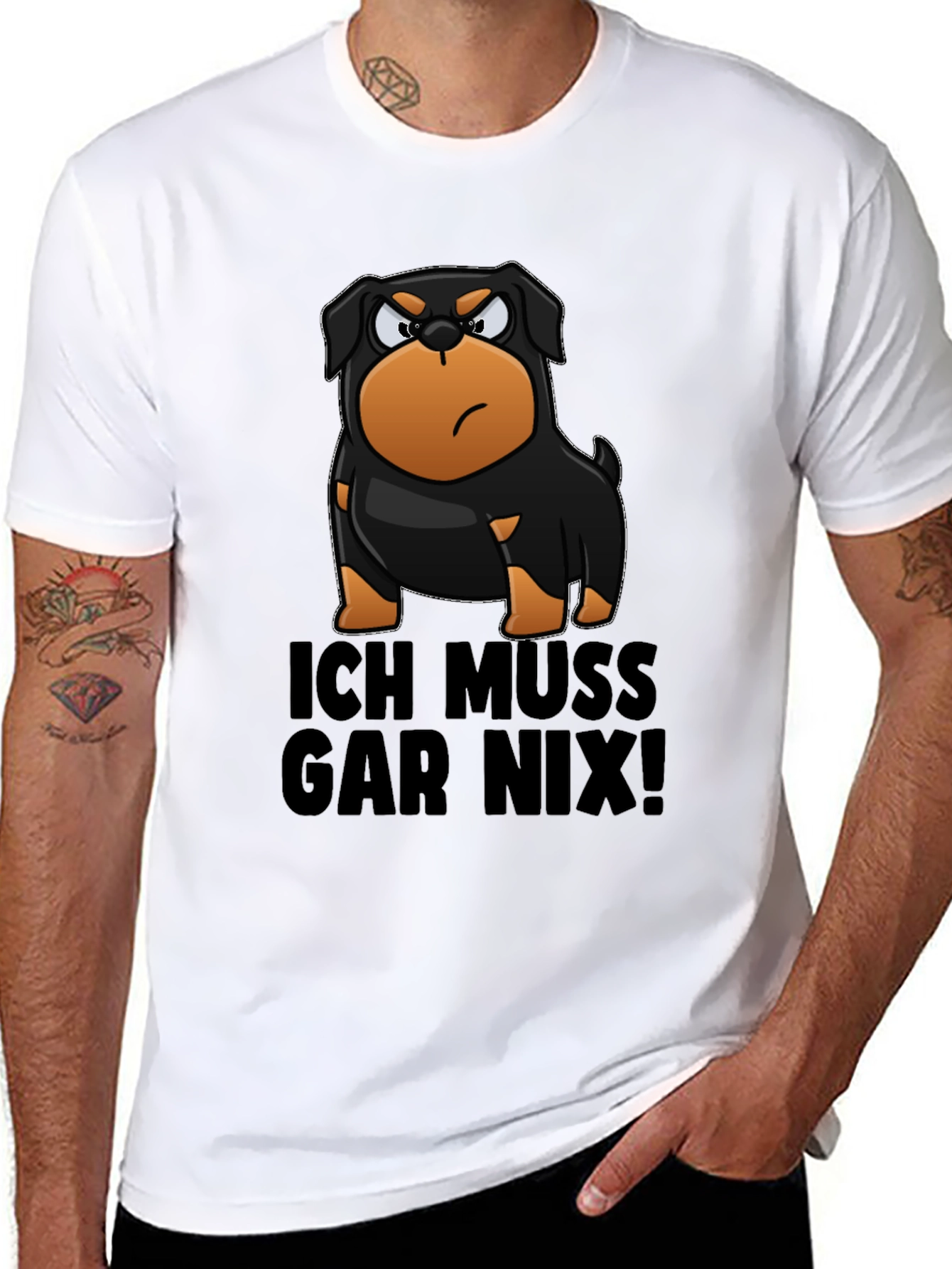 Funny Rottweiler Ich Muss Gar Nix! T-Shirt