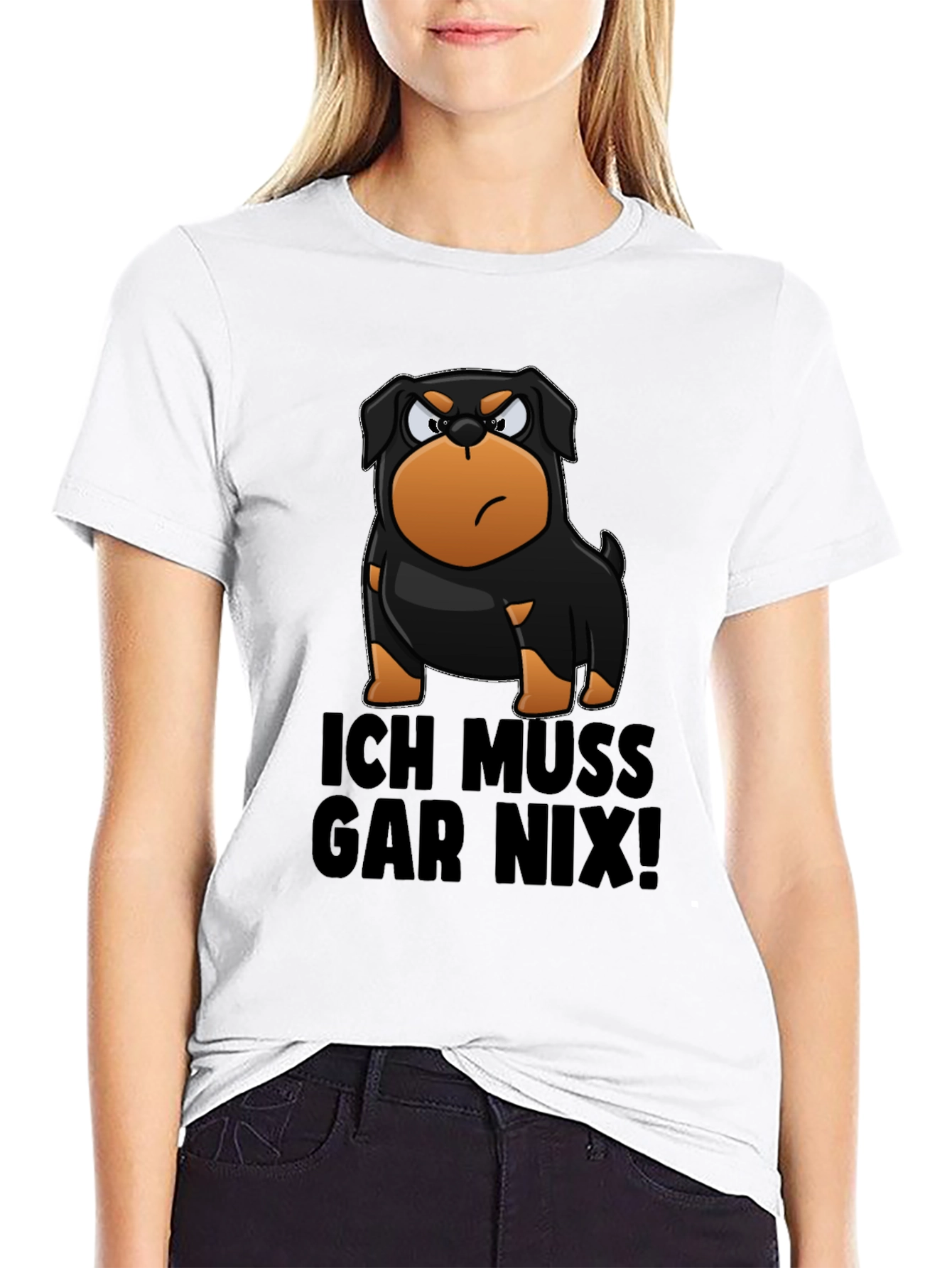 Funny Rottweiler Ich Muss Gar Nix! T-Shirt