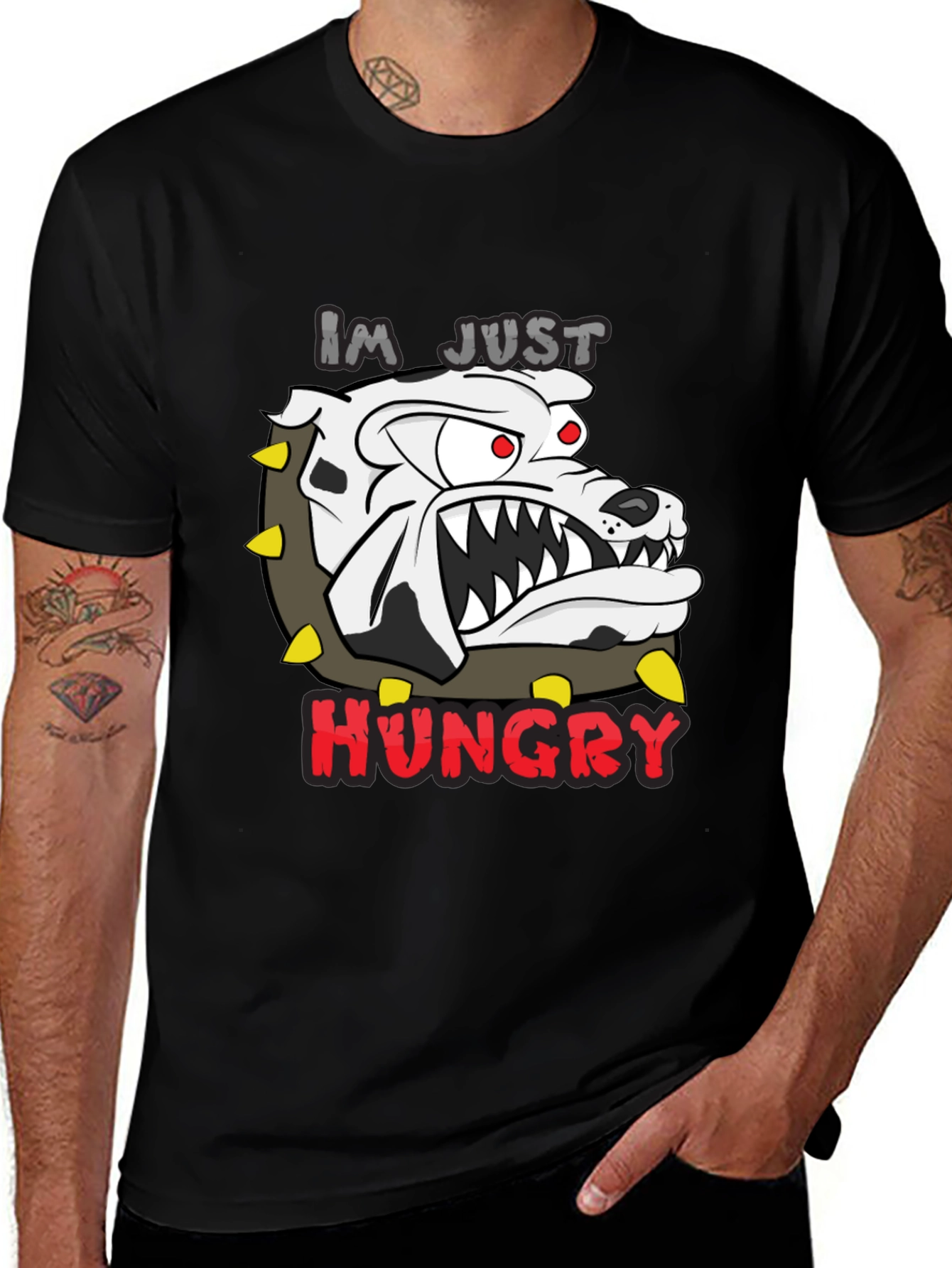 Hungry Bulldog Graphic Tee - Mens Black T-Shirt